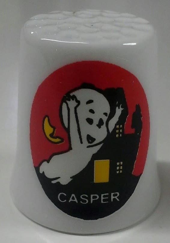 Charming Casper the Friendly Ghost Collectible Porcelain Thimble