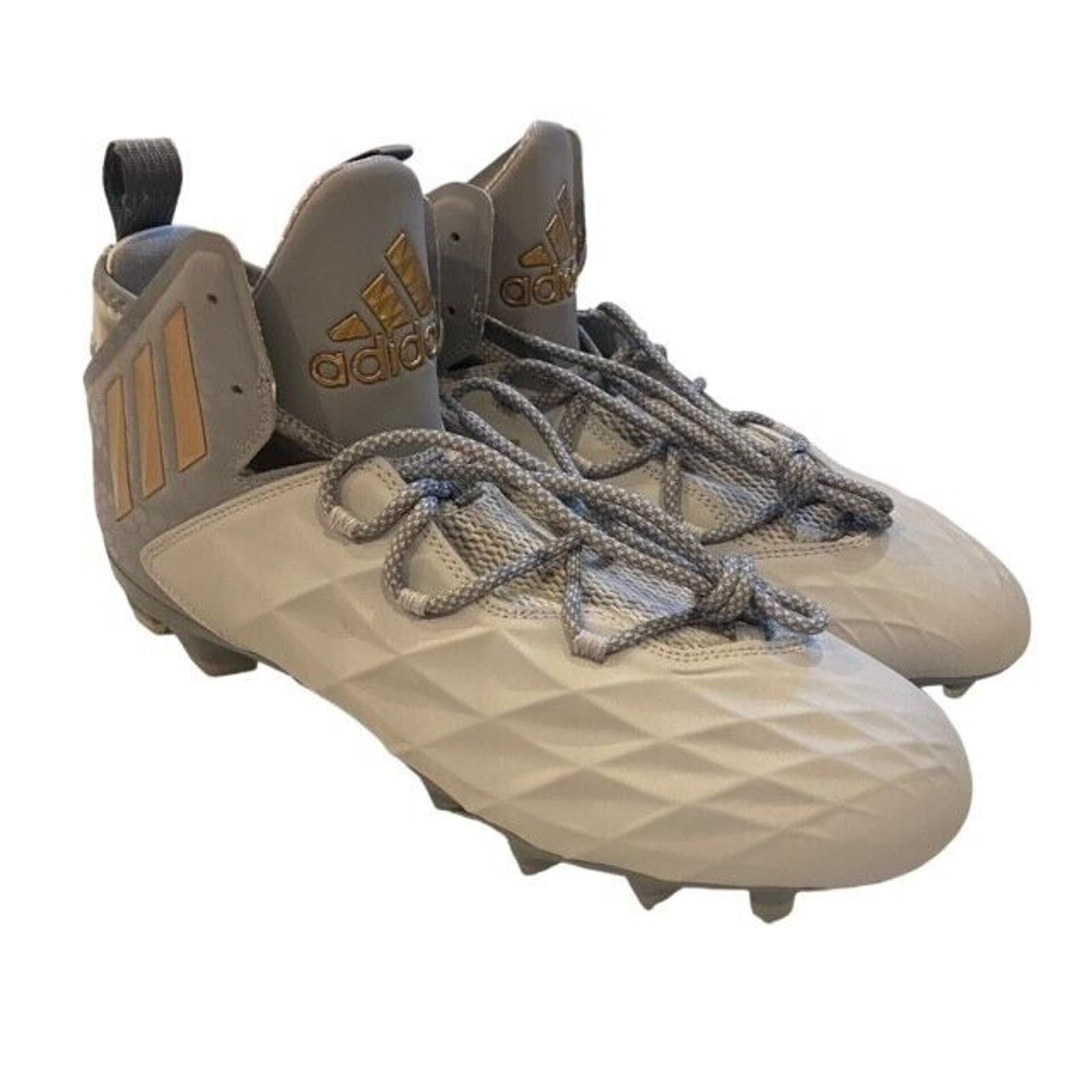 Adidas Freak Lax Mid Football Cleats CG4257 Gray Gold Mens Size 12.5 2