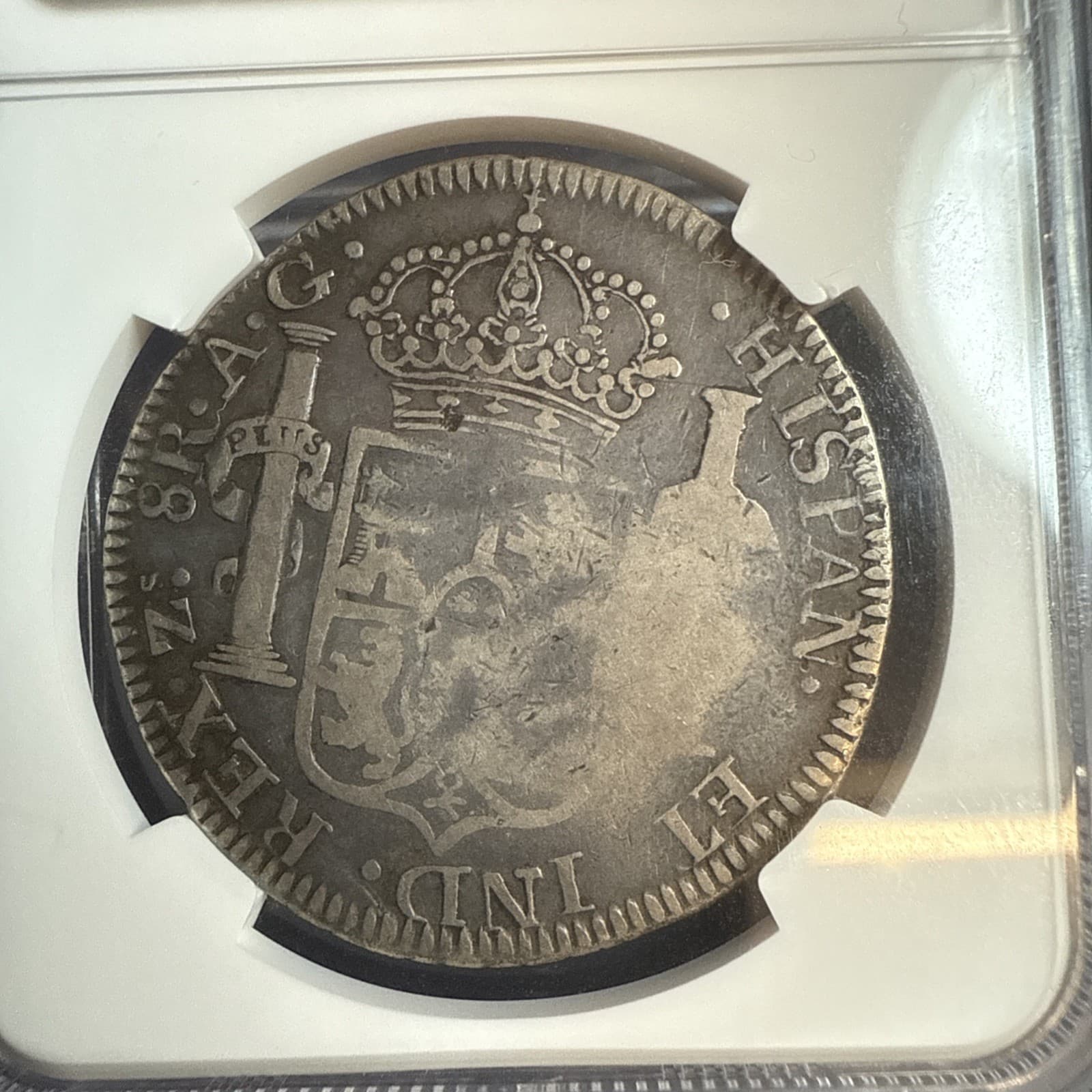1818-ZS AG Mexico Zacatecas 8 Reales NGC Fine 15 3