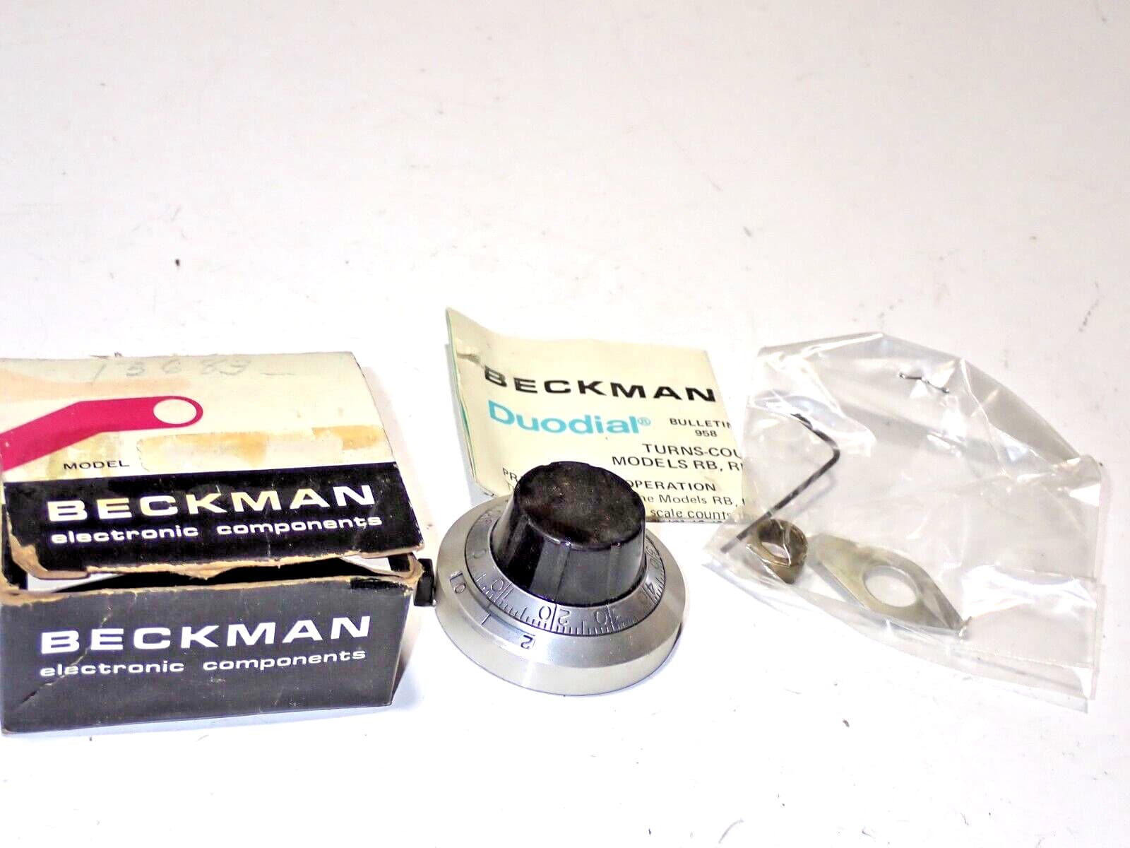 Duodial Helipot BECKMAN potentiometer turn counter 15 TURNS
