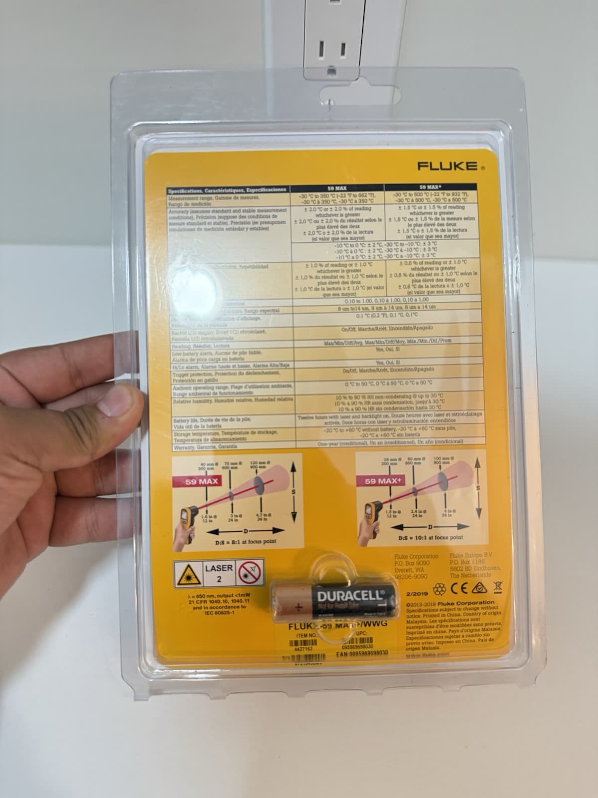 FLUKE 59 MAX INFRARED THERMOMETER (NEW FACTORY SEALED) SHIPS FAST - NEW 4