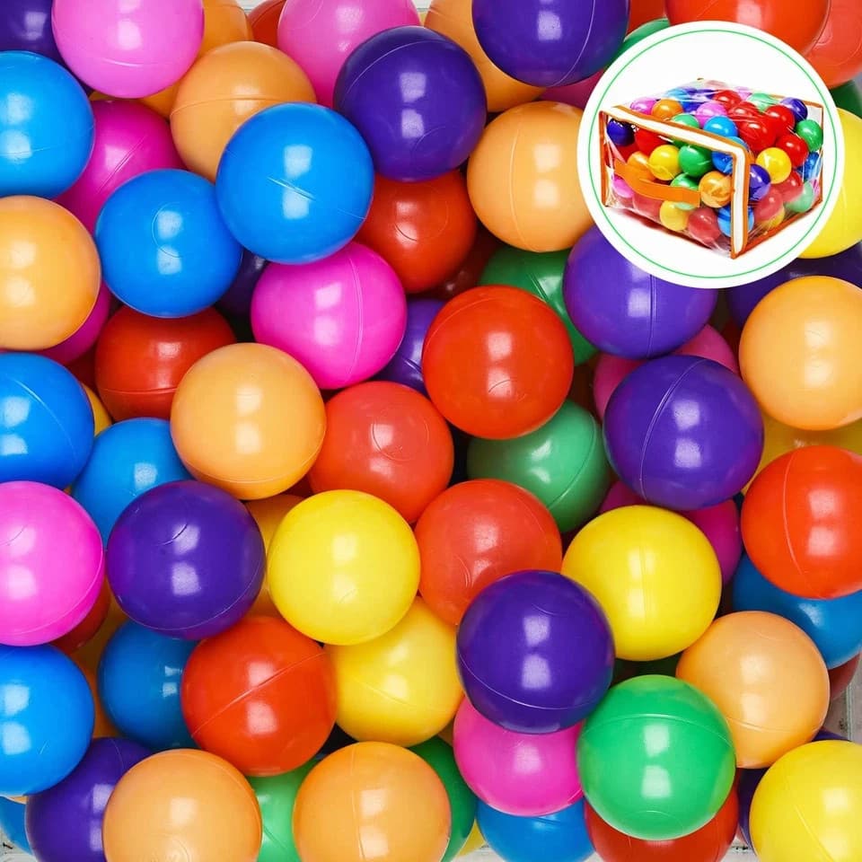 Ball Pit Balls for Baby and Phthalate Free BPA Free Crush Proof Plastic - Mul 2