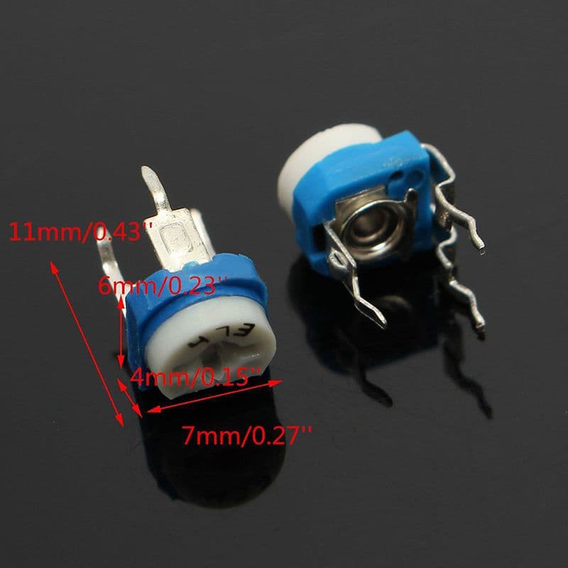 Potentiometer Trimpot Variable Resistor Assortment Box Kit (200x) 10 Values  5