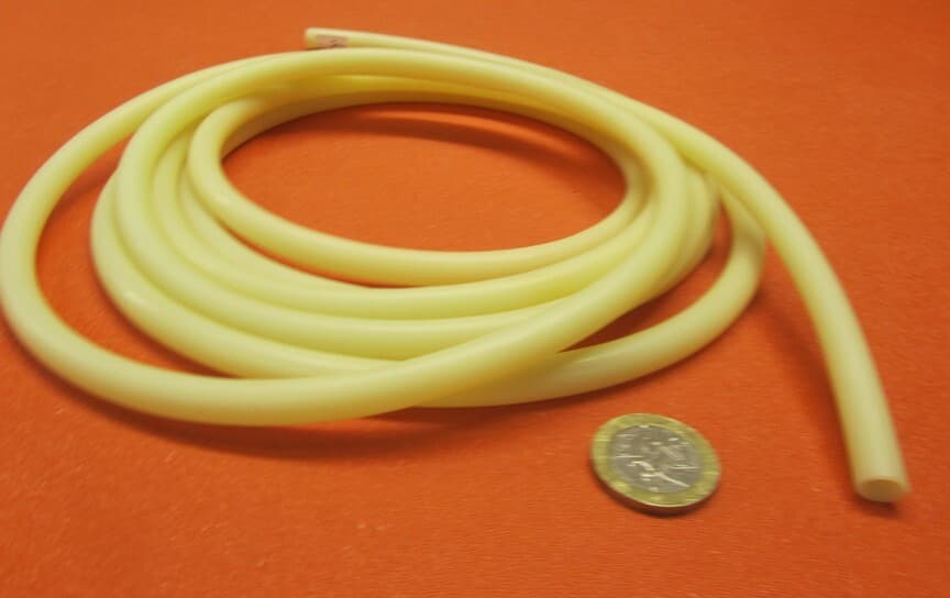 Latex Rubber Tubing Shore A35 Amber 5/16" OD x 1/4" ID x 1/32" Wall x 10' Length 3
