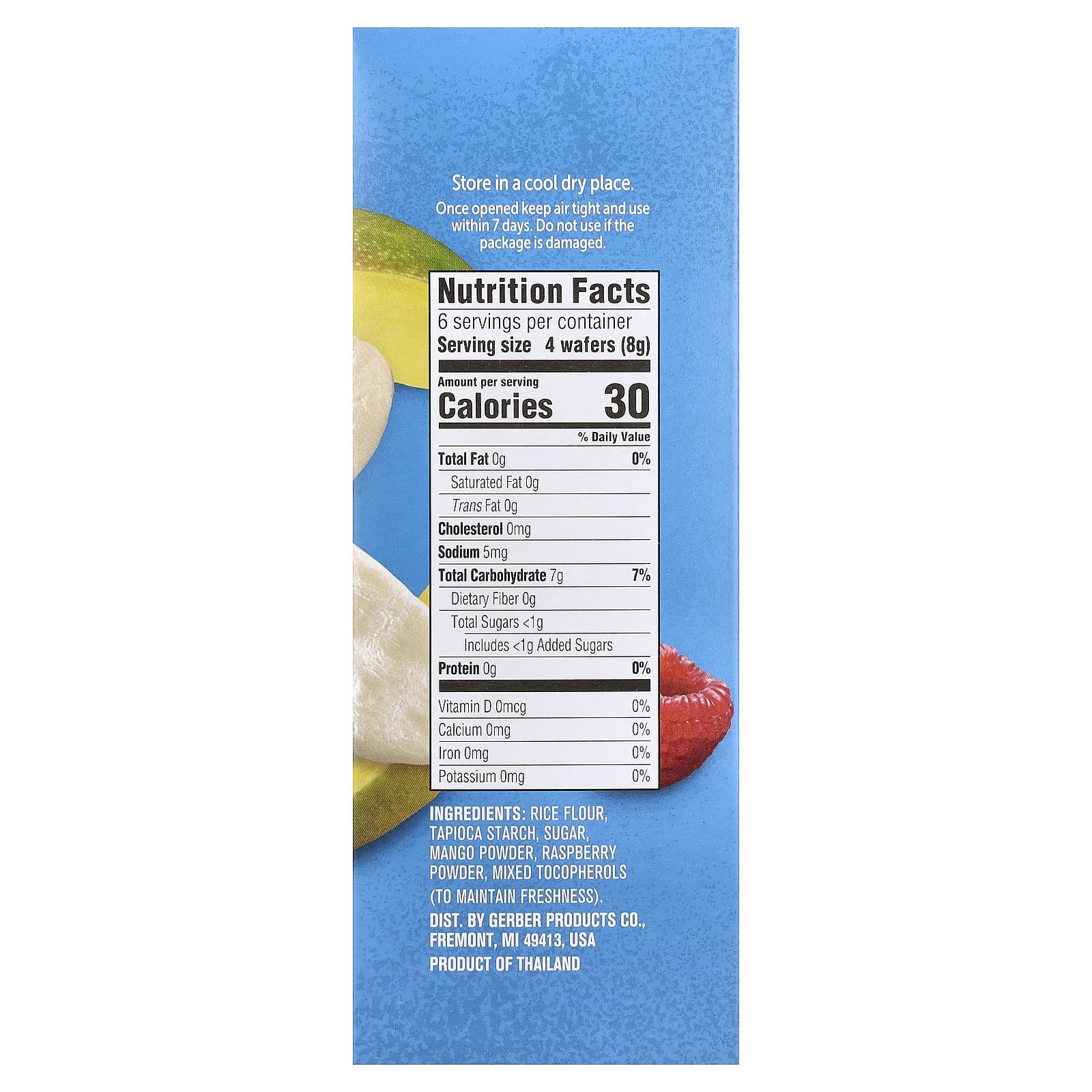 Snacks for Baby, Teethers, Gentle Teething Wafers, 7+ Months, Mango Raspberry, 2