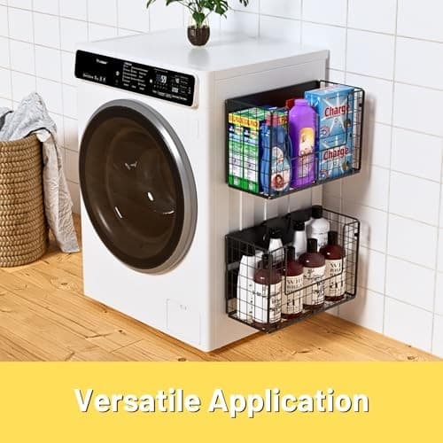 Set Magnetic Shelf for Fridge, Fruit Potato & Onion Storage Bins, 2 Black 5