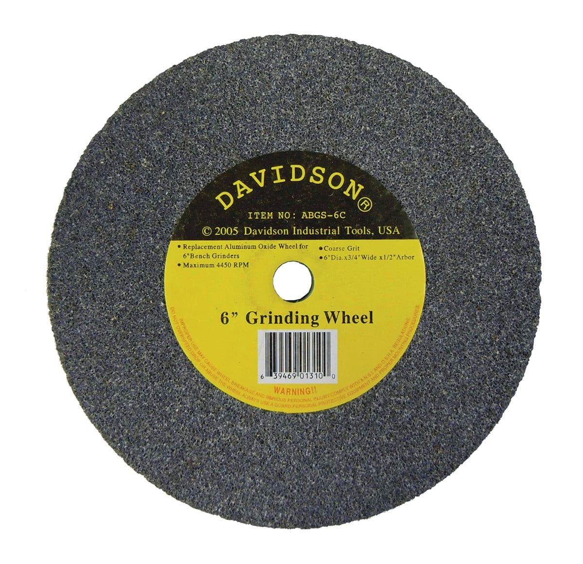 GRINDING WHEEL 6"x 3/4" COARSE Grit 1/2" ARBOR