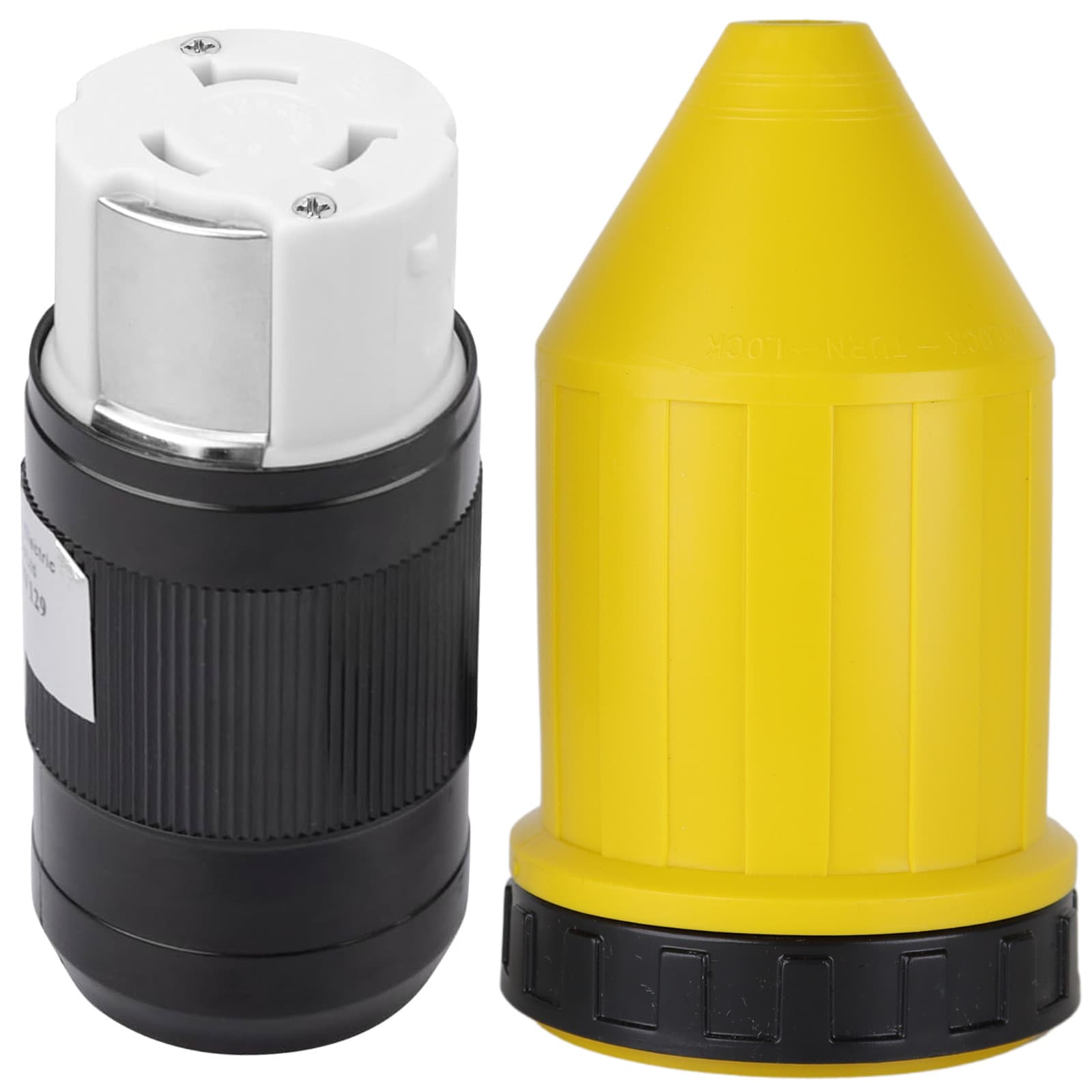 50A Twist Lock RV Plug Kit w/ Boot & Receptacle, NEMA SS2-50R 125/250V