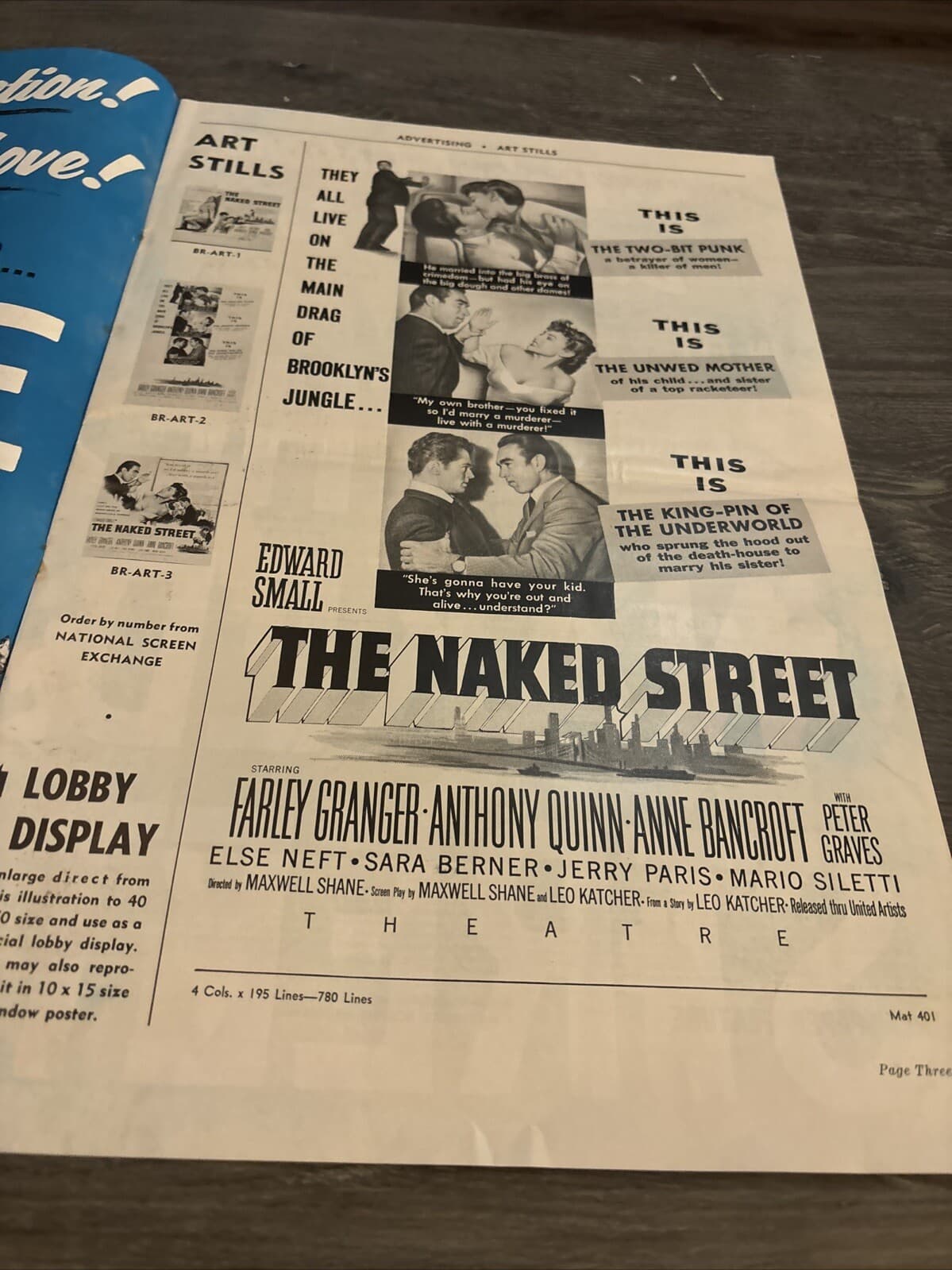 1955 The Naked Street Pressbook (A) 3