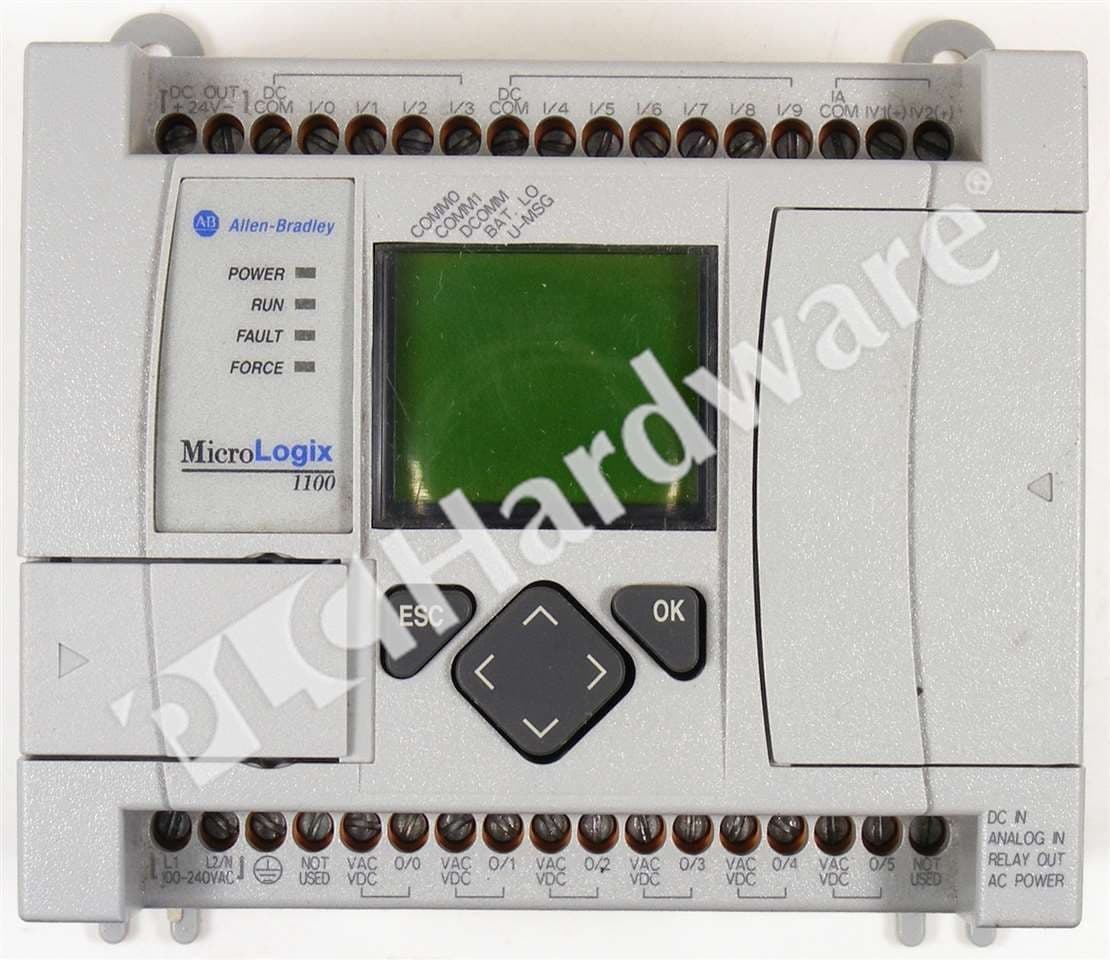 Allen Bradley 1763-L16BWA /B MicroLogix 1100 120/240VAC Power Logic Controller 5