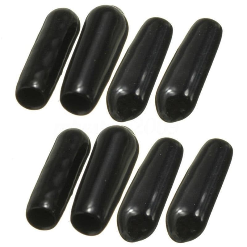 100pcs 3mm Black Rubber Aerial Antenna Caps RC Accessories End Plug Tube Cover
