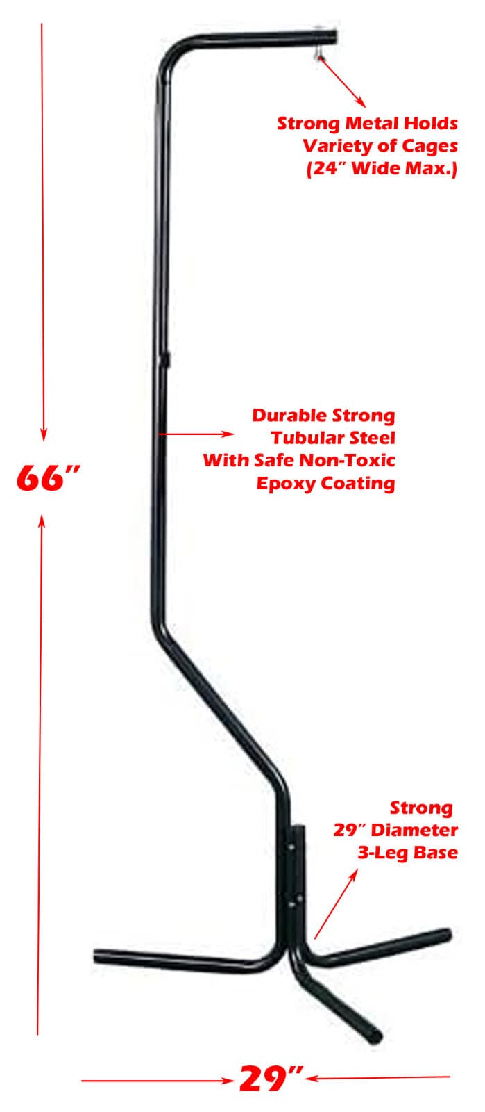 Bird Flgiht Cage Metal Hook Cages Hanging Stand Stands White 4514-168 2