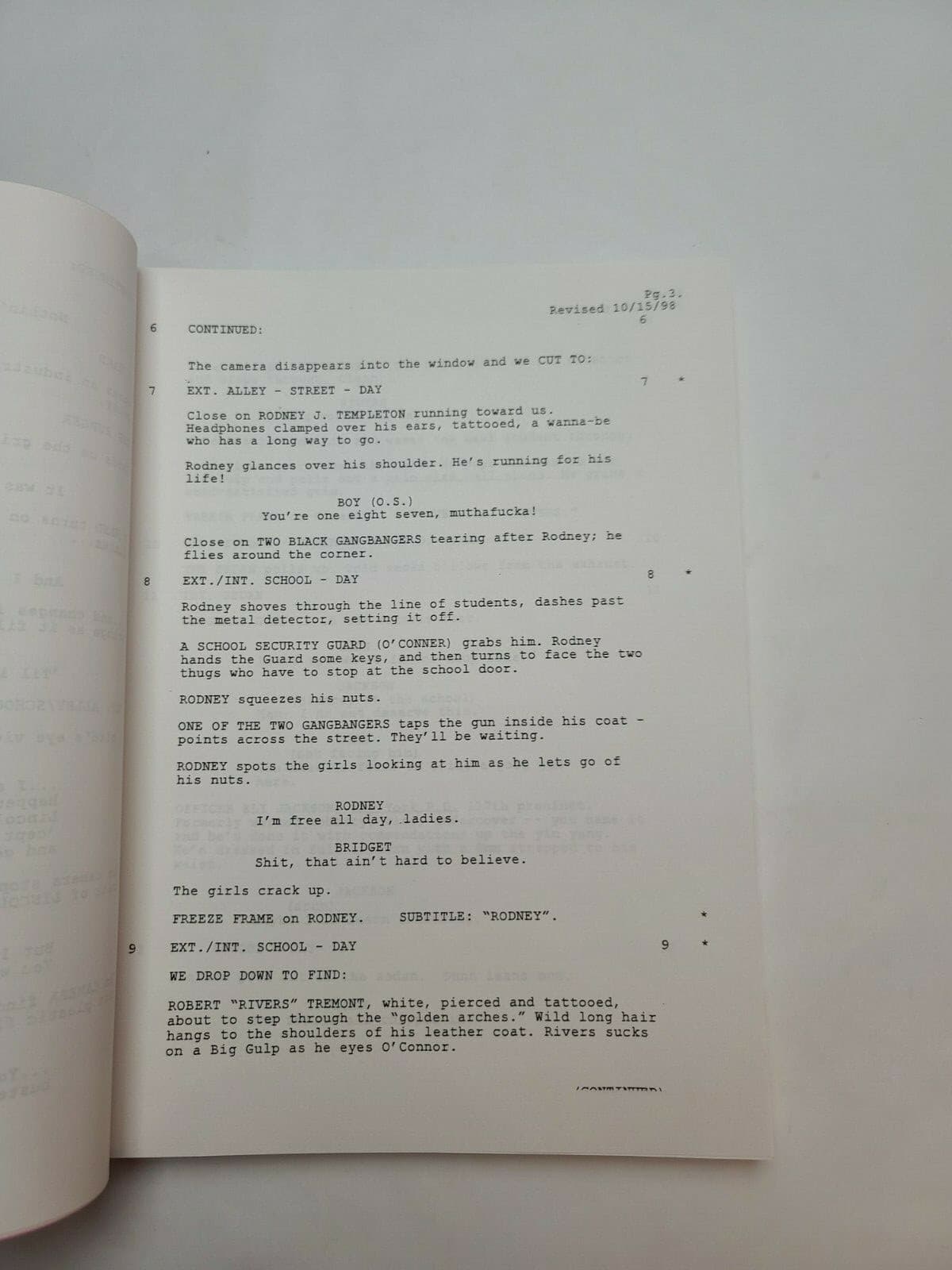 LIGHT IT UP / Craig Bolotin 1998 Screenplay, Usher & Forest Whitaker 6