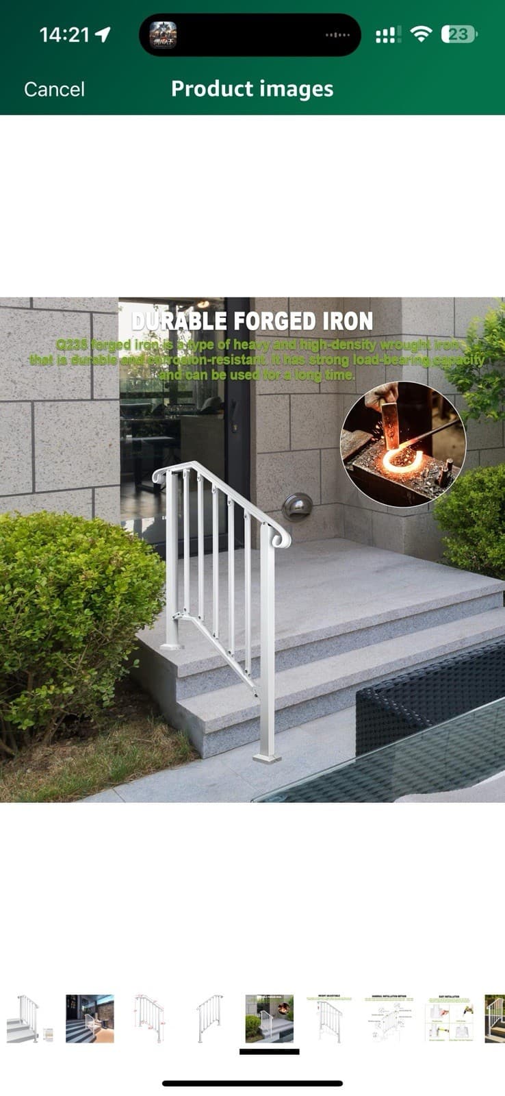 Adjustable Handrails for Outdoor Steps Handrail Picket 2 Or 3 Steps 5