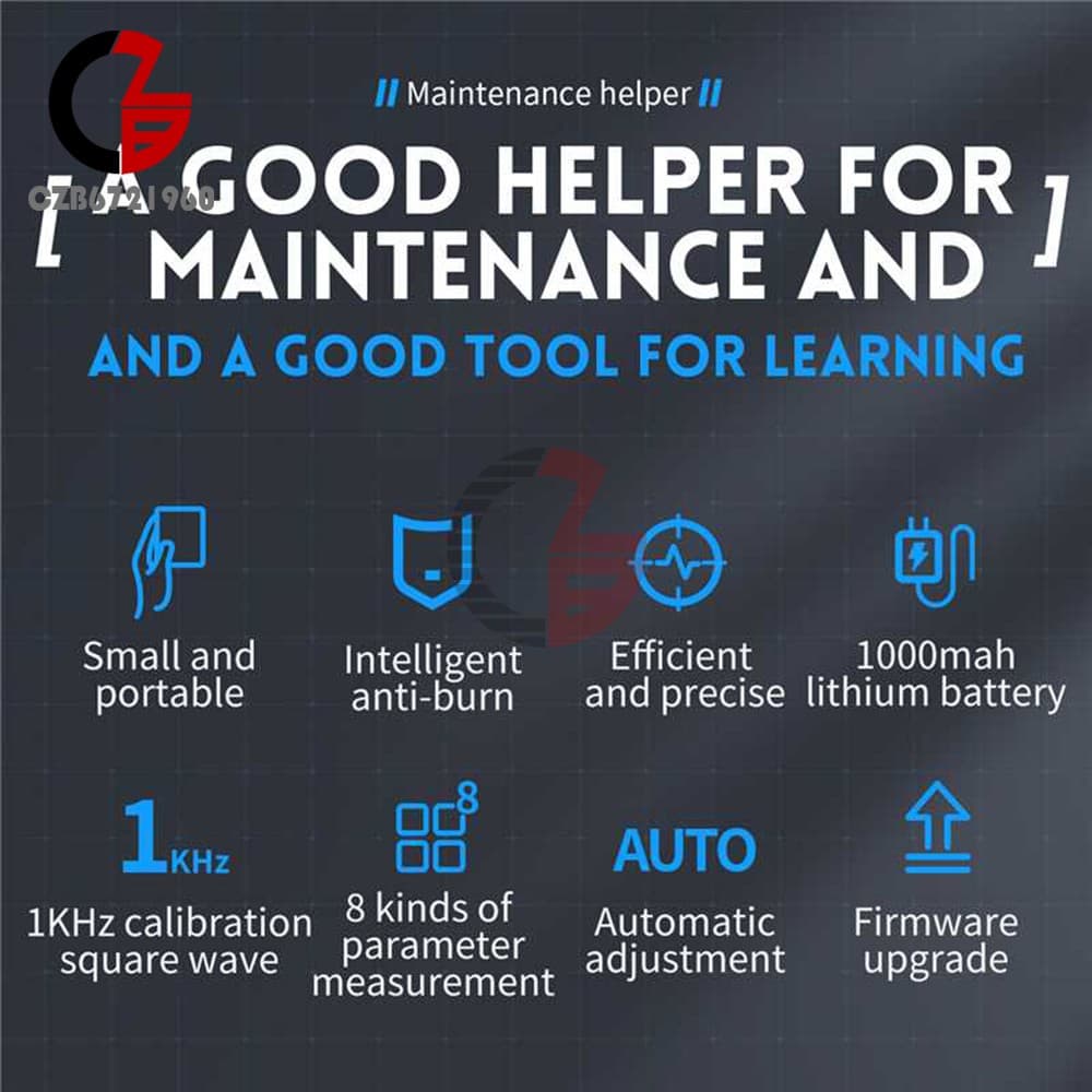 FNIRSI DSO152 Handheld Mini Oscilloscope Type-C Portable Digital Oscilloscope US 5