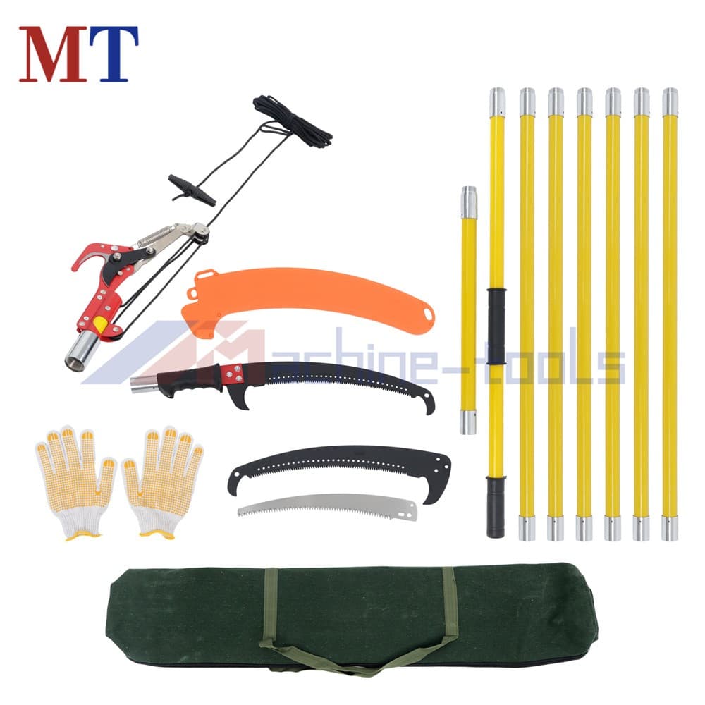 27 Feet Extendable Tree Pruner With Sharp Steel Blade & Scissors With 8 Section