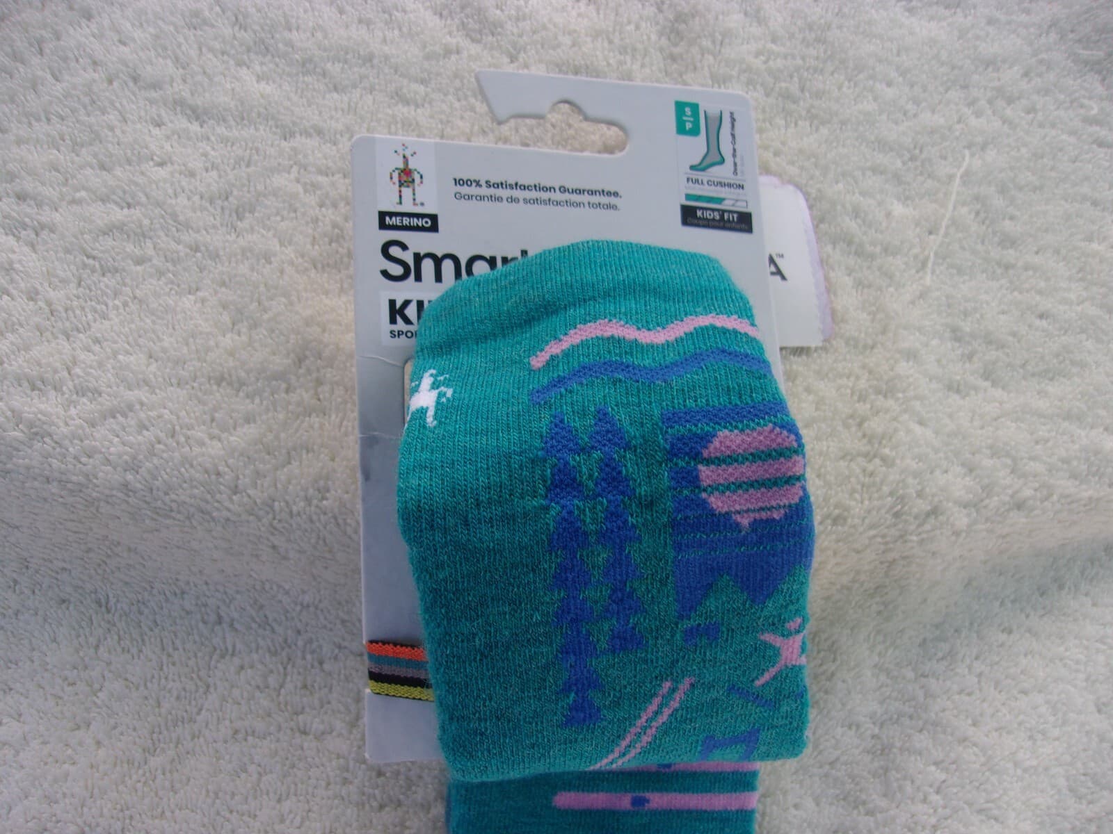 NWT Smartwool Kids wintersports socks, S (3-5.5), or XS, blue, wool blend, OTC 4