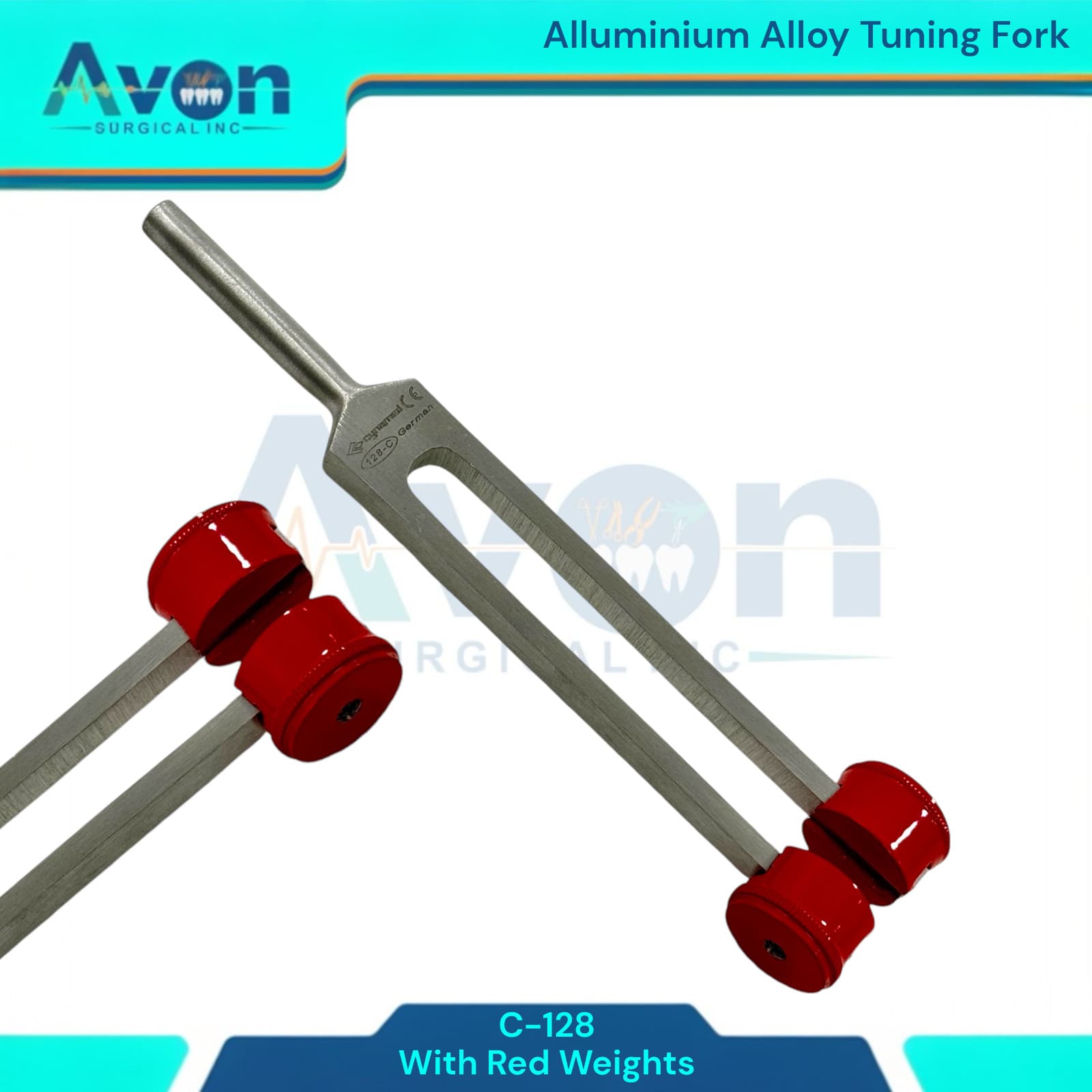 Set of 2 Sensory Tuning Forks with Weights C-128 + C-256- Healing Sound Therapy 2