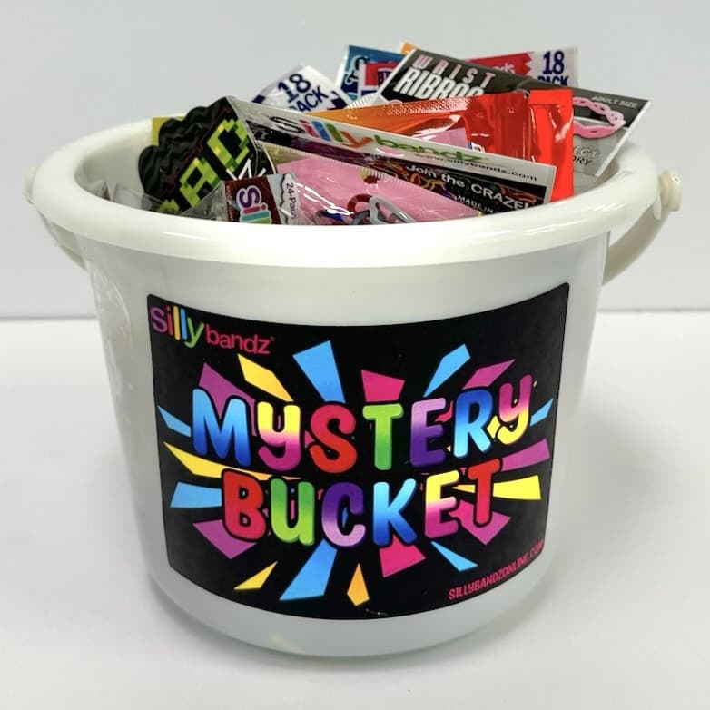 Sillybandz Mystery Bucket Silicone Bracelet Party Favors Bundle Nostalgia NEW