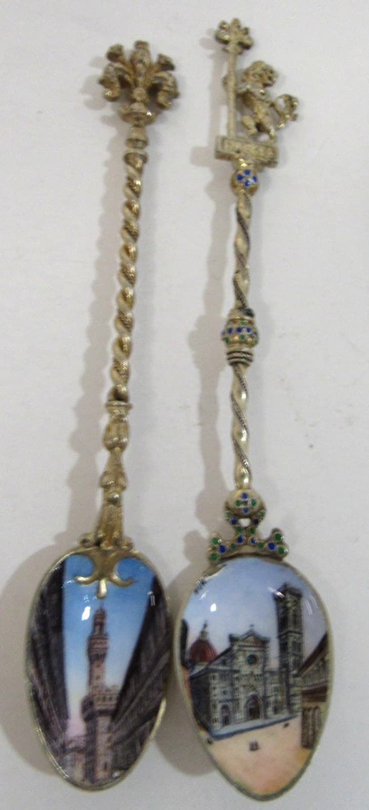 Set of 5 Antique Silver Spoons from Italy Florence Venice Rome Ornate & Detailed 5