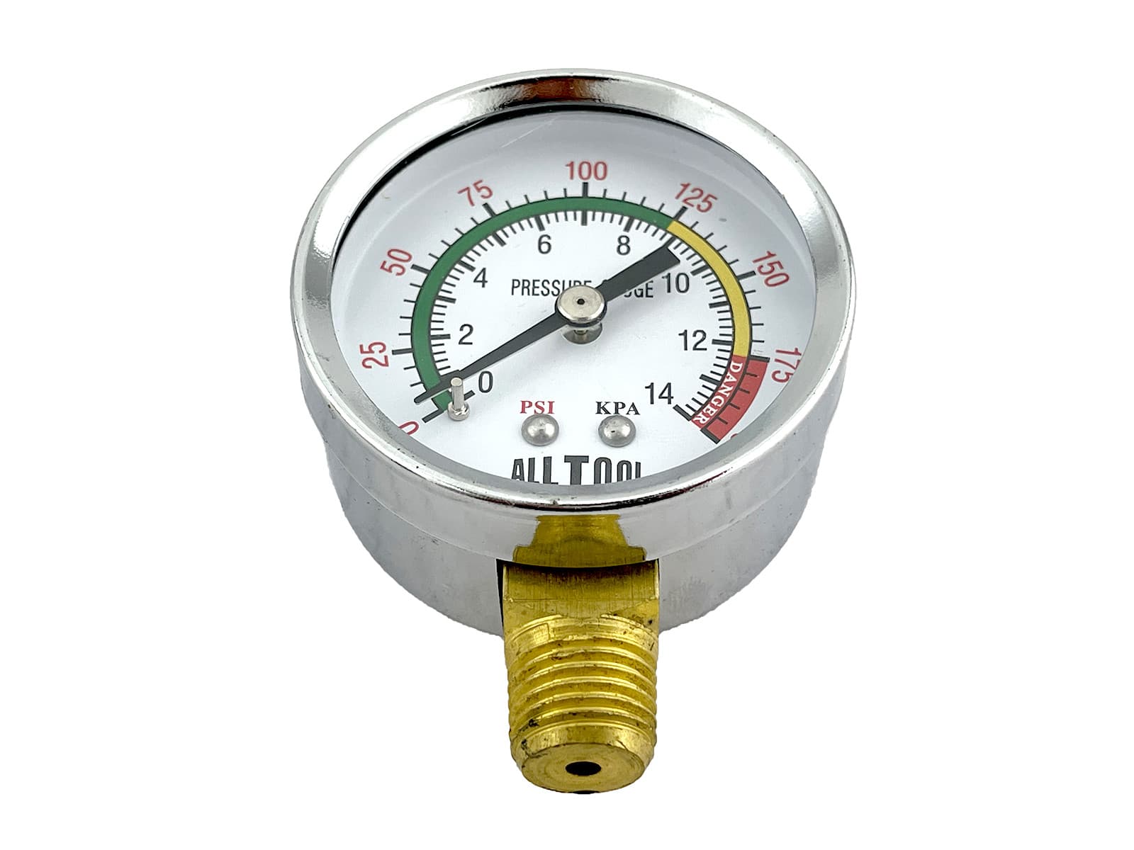 Air Pressure Gauge 2" Dial Side Mount 1/4"NPT - 0 to 200PSI Color Coded 2