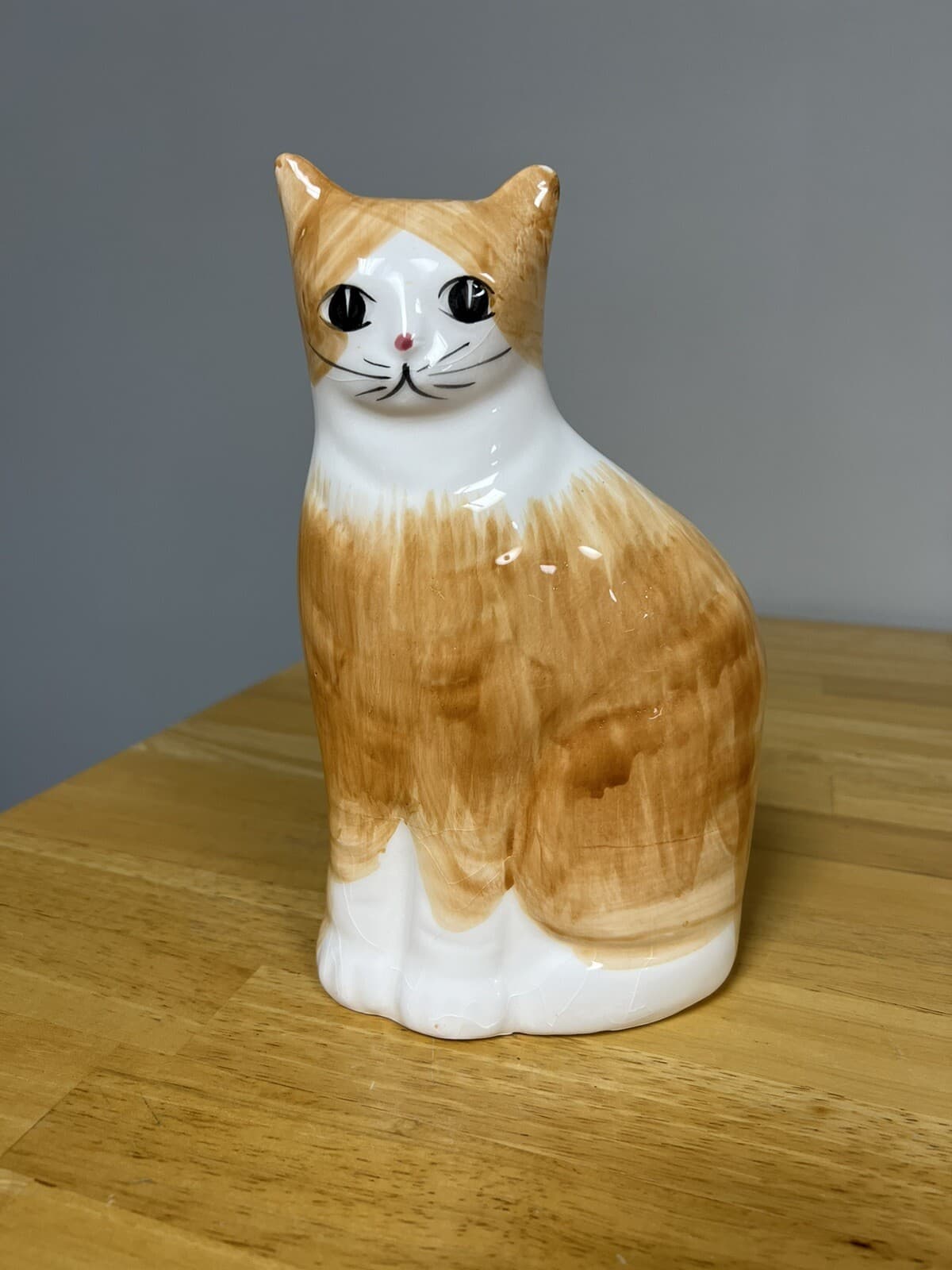 Vintage Ceramic Pottery Cat Bank Made in Taiwan Cat Lovers Dream Orange Ginger 2