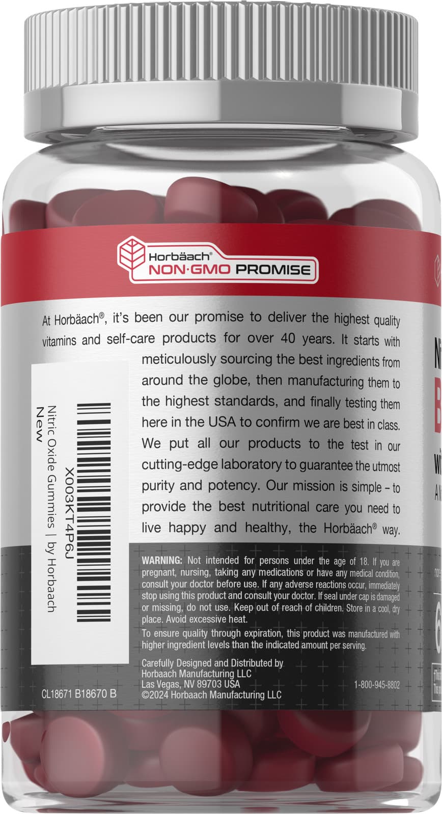 Nitric Oxide Beet Root | 60 Vegan Gummies | With Nitrates | by Horbaach 3