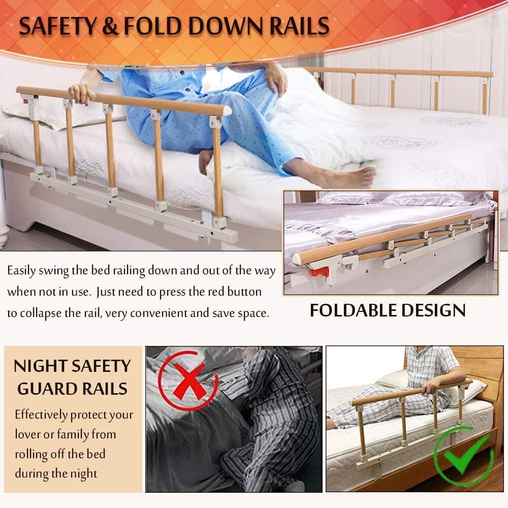 Bed Rail Side Guard Rails for Elderly Adults Safety Railing Prevent Falling 3