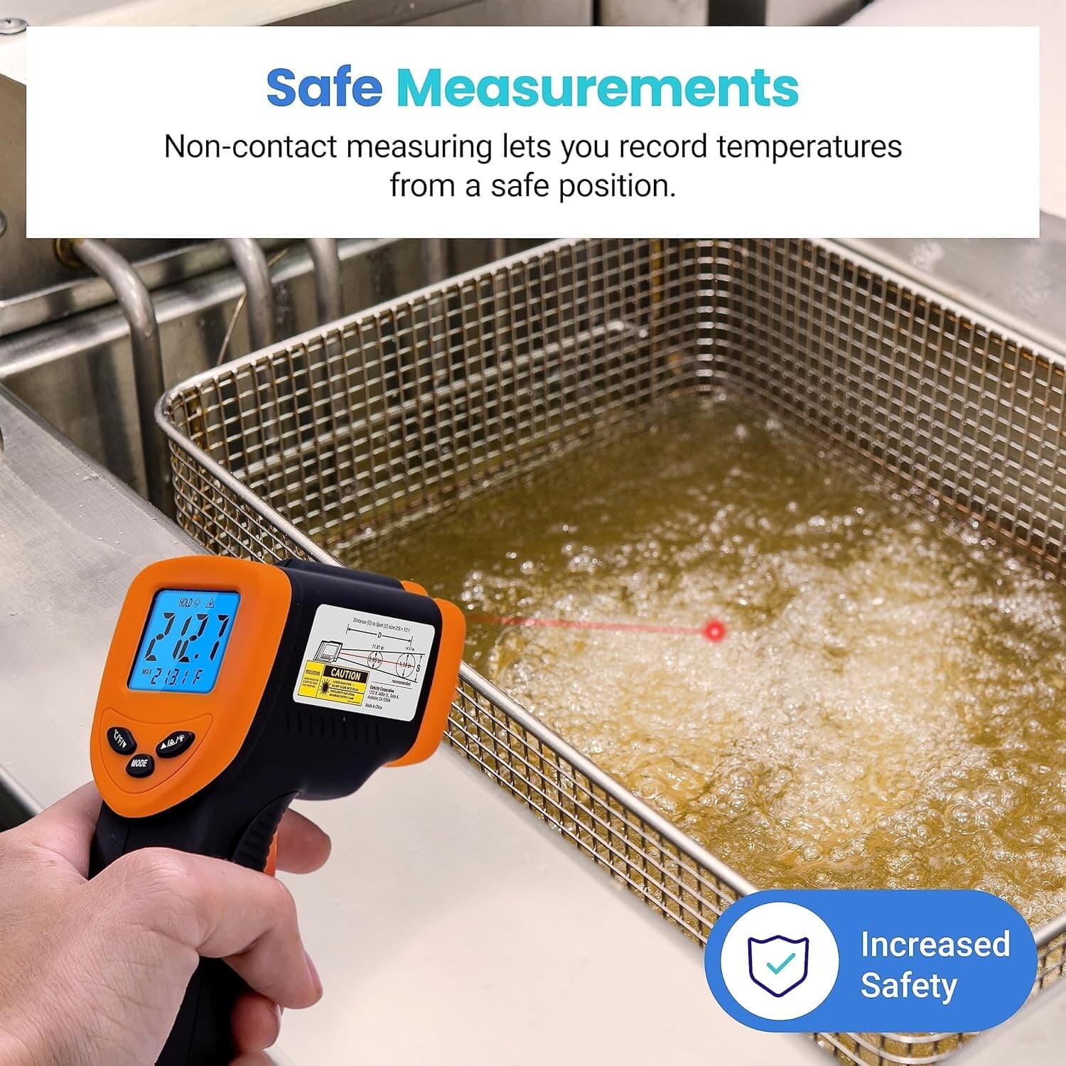 Digital Infrared Thermometer Temperature Gun Laser IR Cooking -58°F-842°F 6