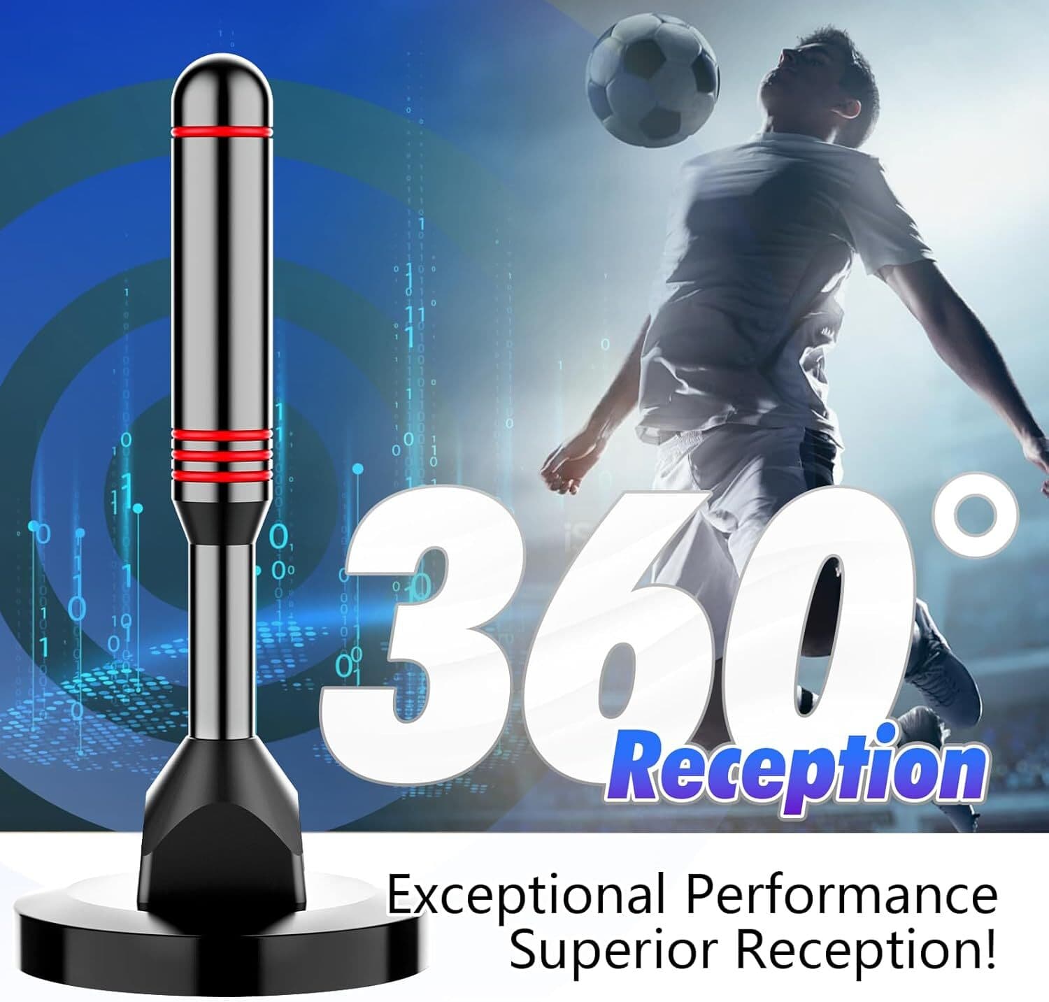 Antena De TV Television Digital Para TV Para Interior HD Canales Gratuitos 1080P 4