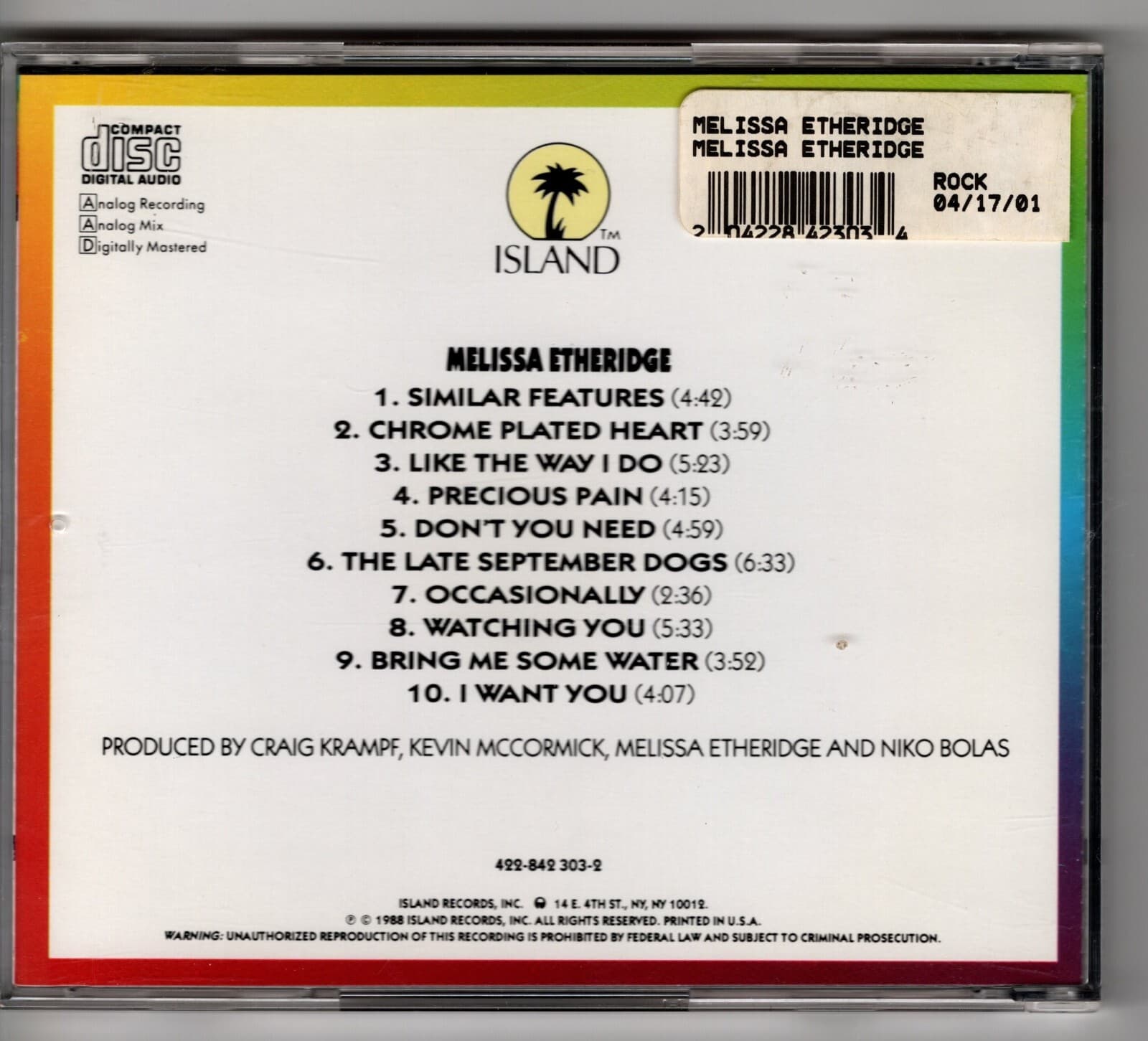 Melissa Etheridge 1988 2