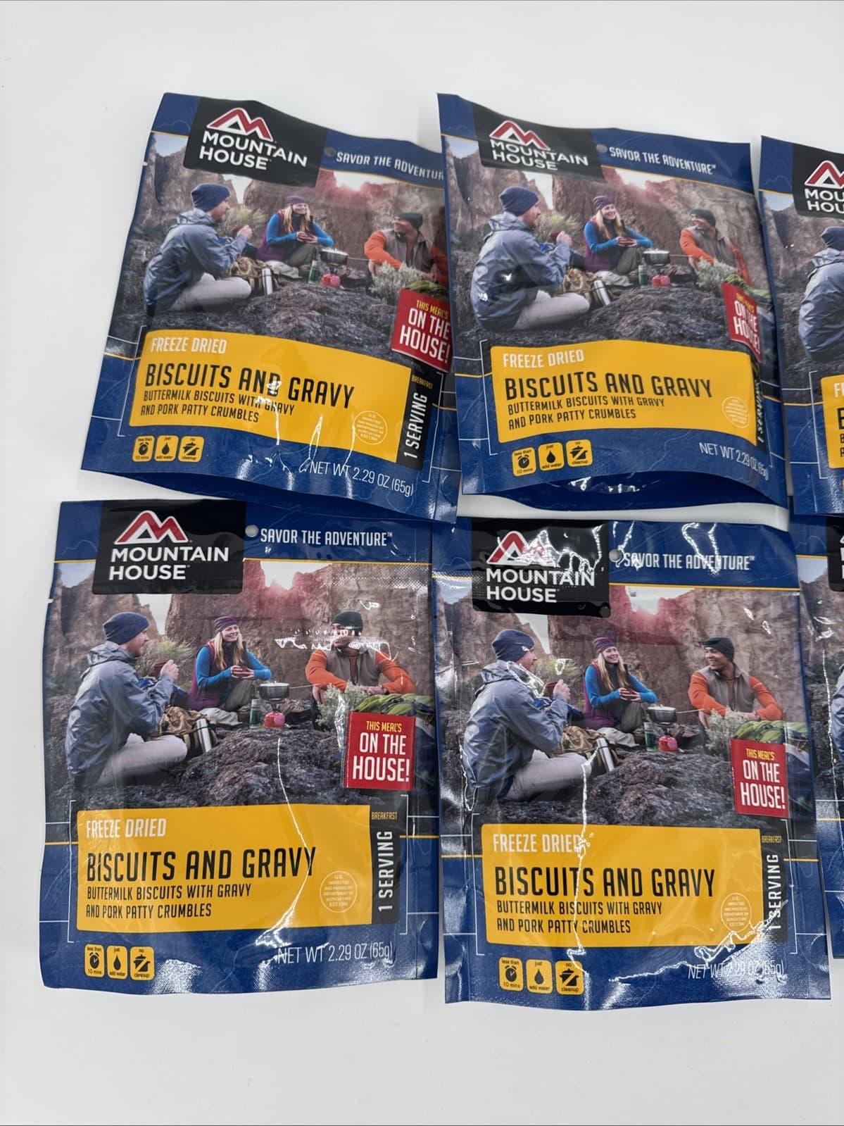 Mountain House Biscuits and Gravy Freeze-Dried Emergency Food Lot of 6 3