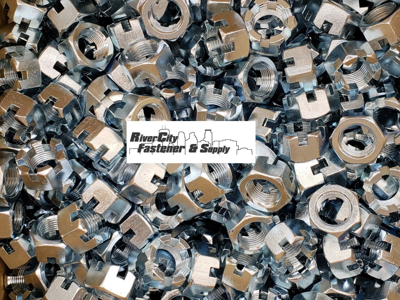 (25) 3/4-10 Slotted Hex Castle Nut Zinc Plated 3/4x10 Coarse Thread Lock Nut  5