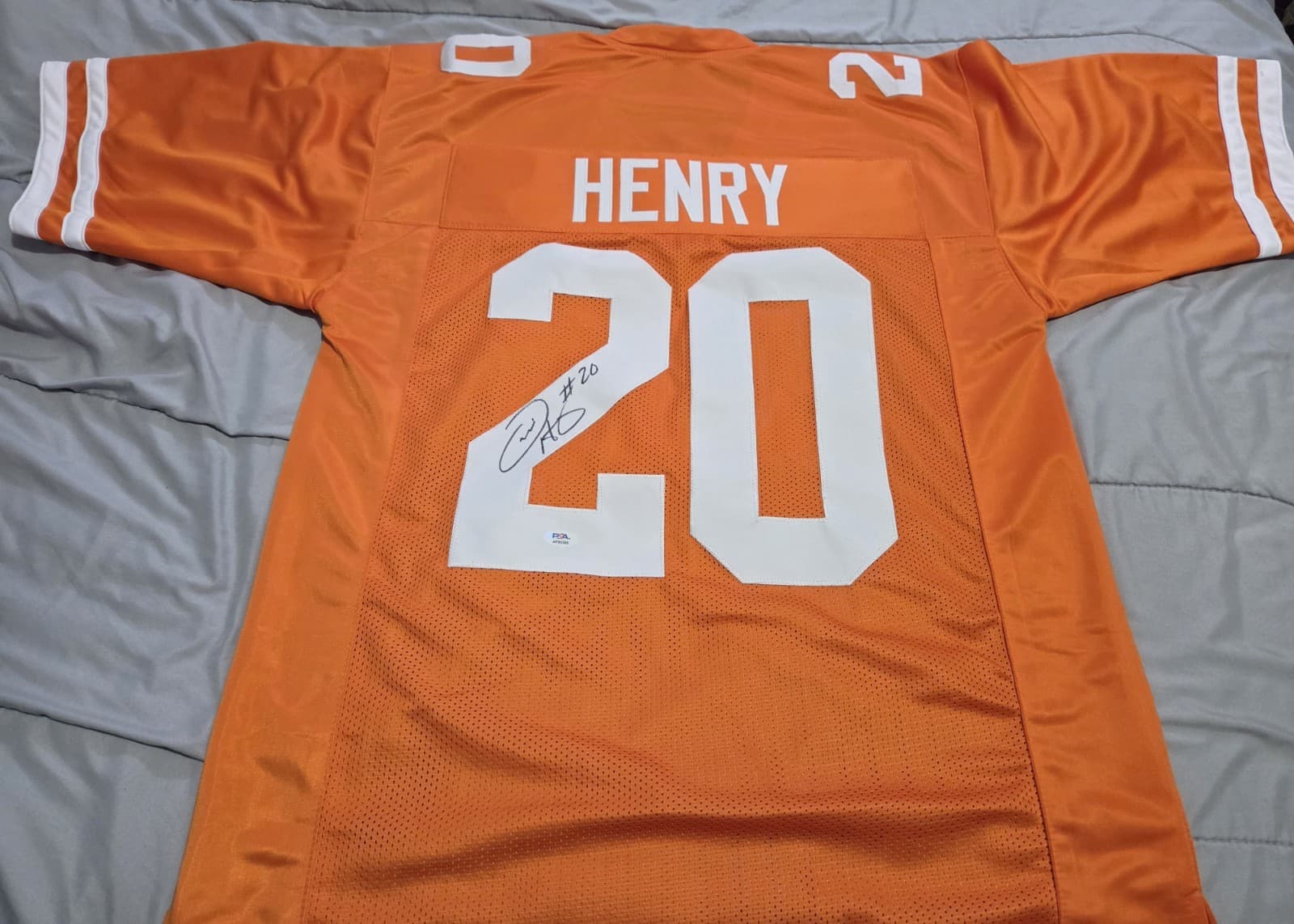Travis Henry Tennessee Vols Autographed Custom Jersey PSA/DNA COA