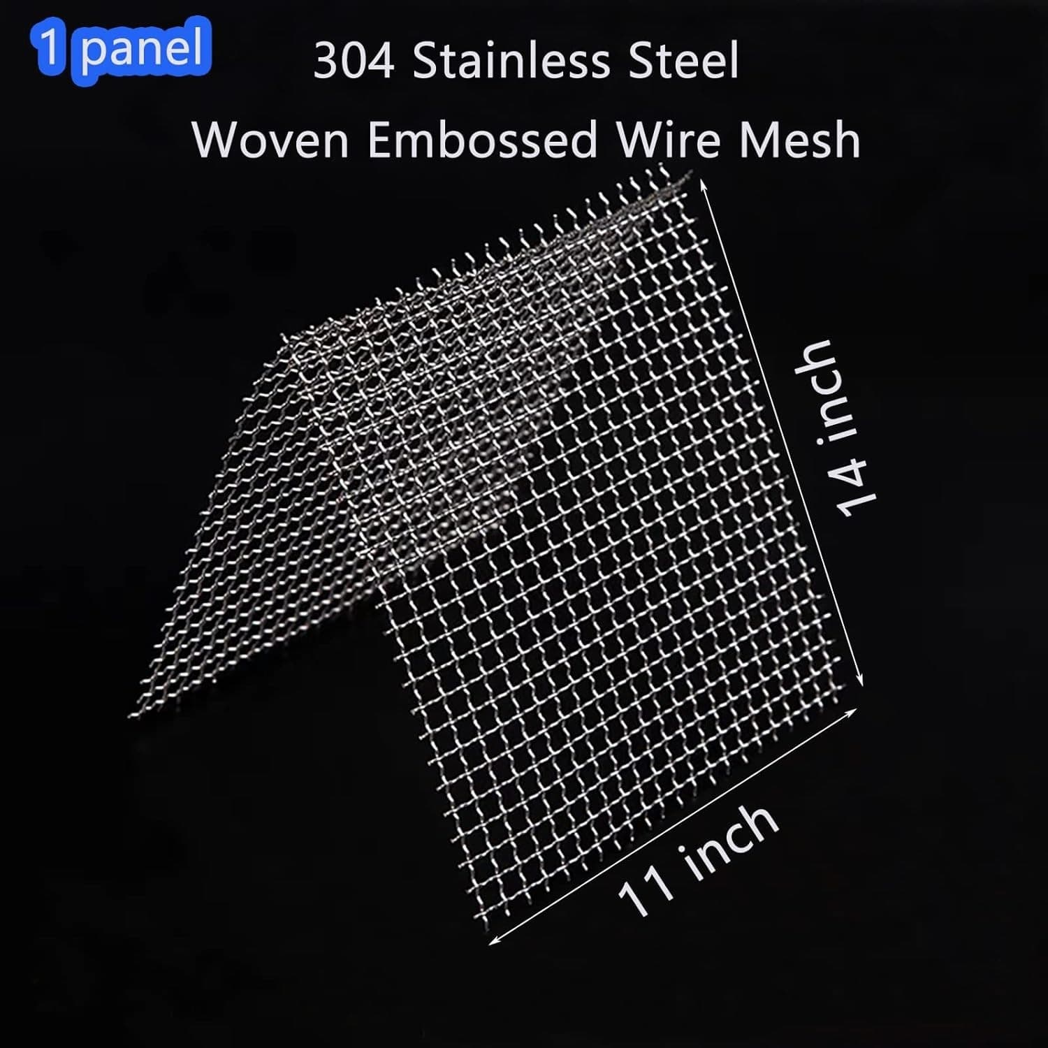 4 Pcs Stainless Steel Woven Wire Mesh 5 Mesh 11"X14",Hard and Heat Resisting Scr 4