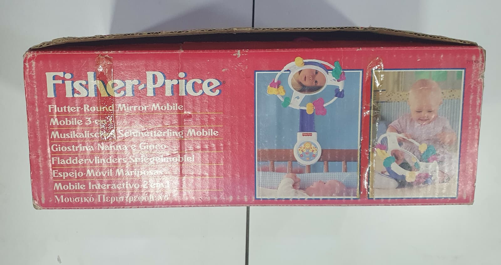 FISHER PRICE 1996 Flutter Round Mirror Mobile UNUSED in box see condition 3