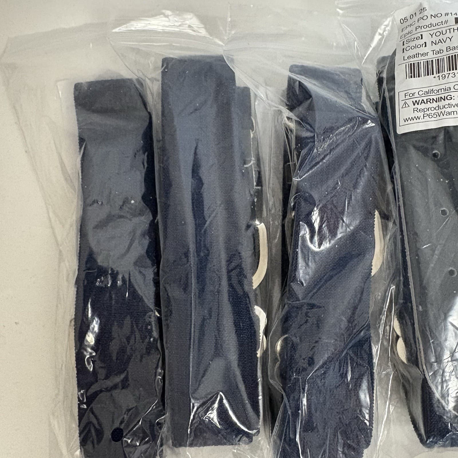 Lot Of 10 Epic #E126941 Youth Navy Blue Baseball Belt With Leather Tab New 4