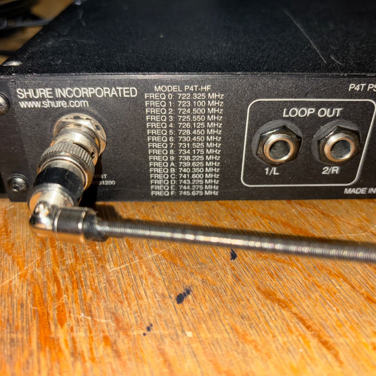 Shure Wireless Personal Monitor W/Power Cord. Tested & Works! 4