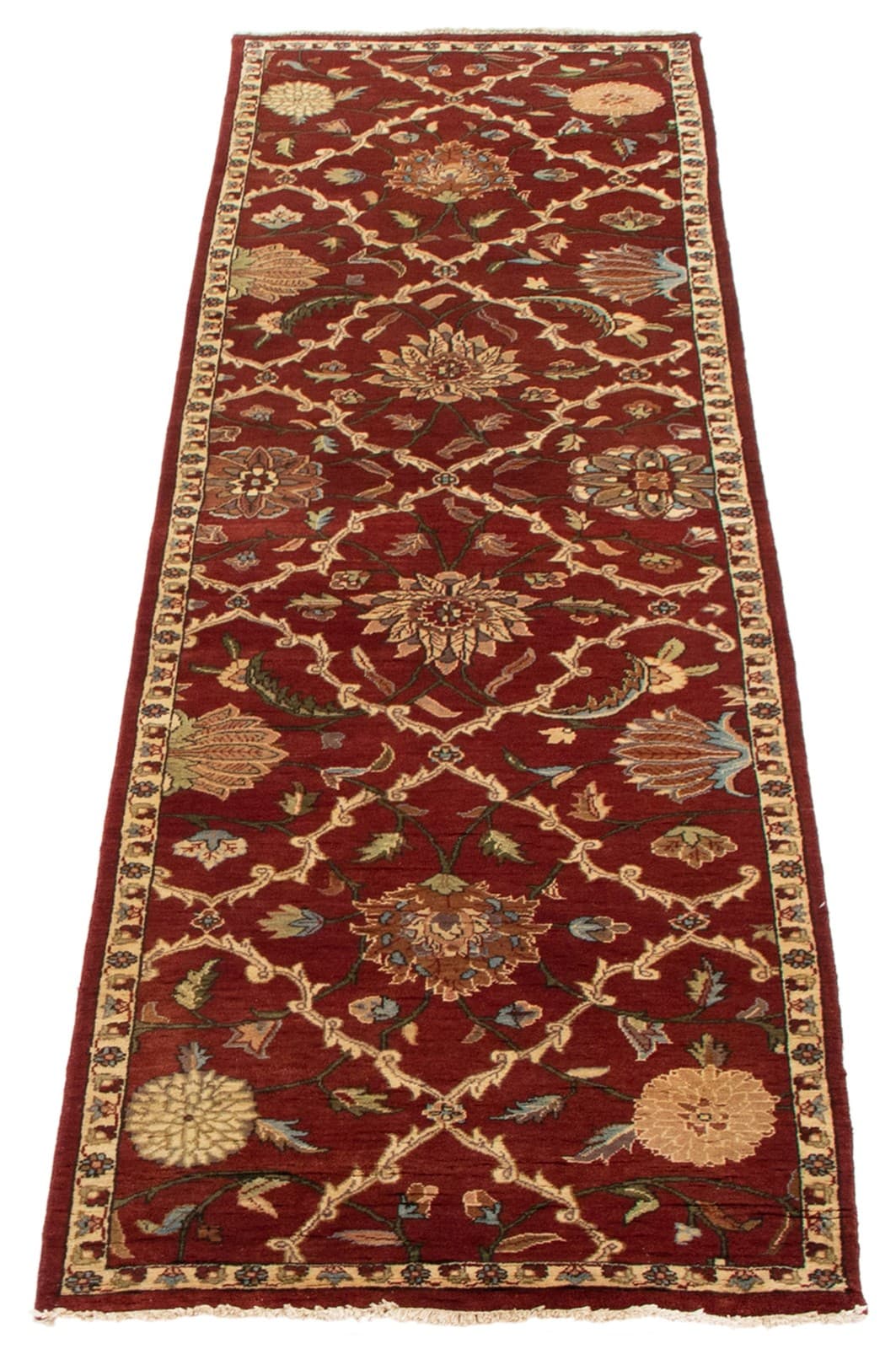 2'7" x 10'4" Vintage Hand-knotted Runner Rug Traditional Oriental Wool Carpet 3