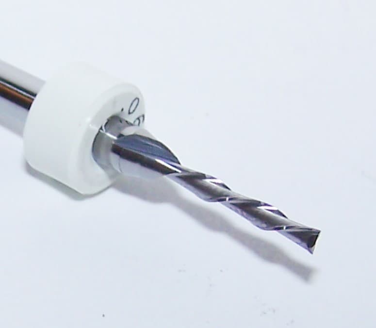 1650Q0625.375A1 Kyocera 1/16" Carbide 2 Flute End Mill Down Cut Long (pack of 5) 3