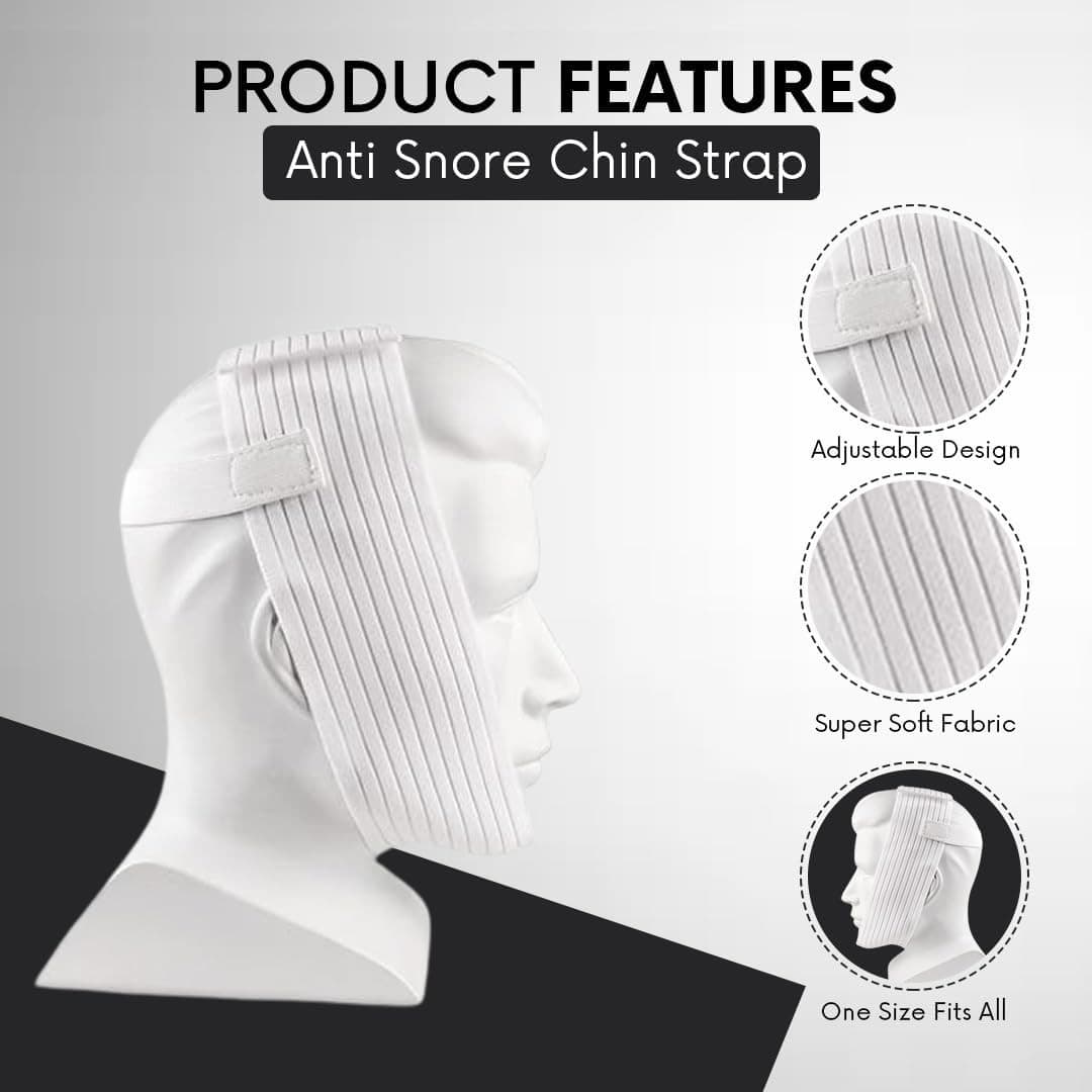 Bistras Super Deluxe White Chin Strap for Cpap Users - anti Dry Mouth- anti Snor 3