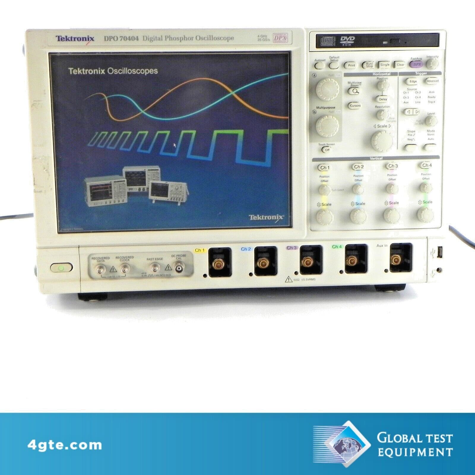 Tektronix DPO70404 Digital Oscilloscope, 4-Channel, 4-GHz CALIBRATED w TCA-BNC