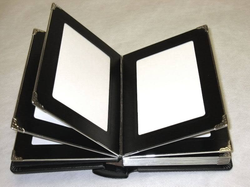 Professional 4x6 black silver edged Album - 24 photos  (Engraving Available) 5