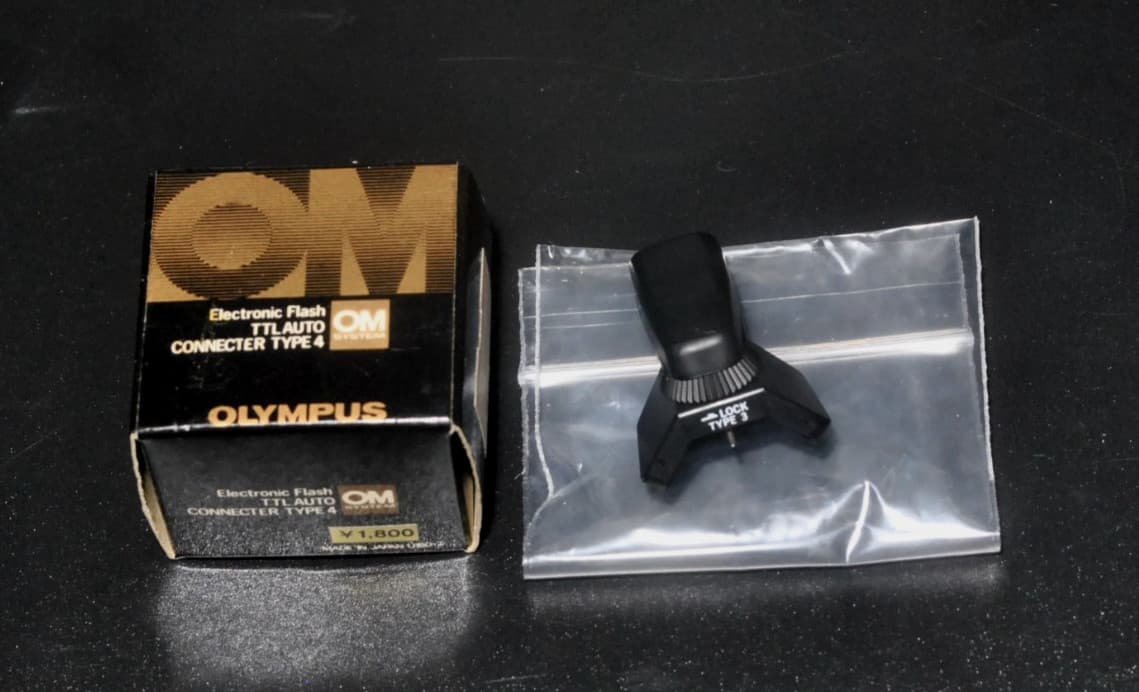 Exc* Olympus OM-System OM Electronic Flash TTL Auto Connecter Type 4 Boxed 6