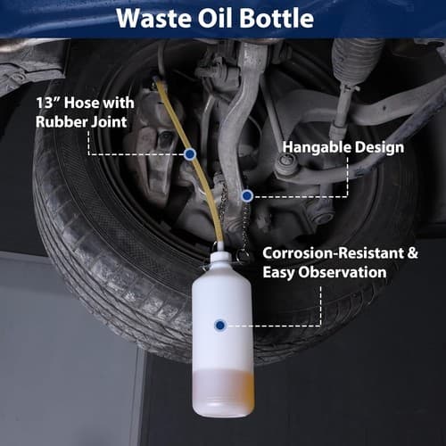 WORKPRO 2L Manual Brake Bleeder Kit One Person Brake Fluid Vacuum Pump for DIY 4