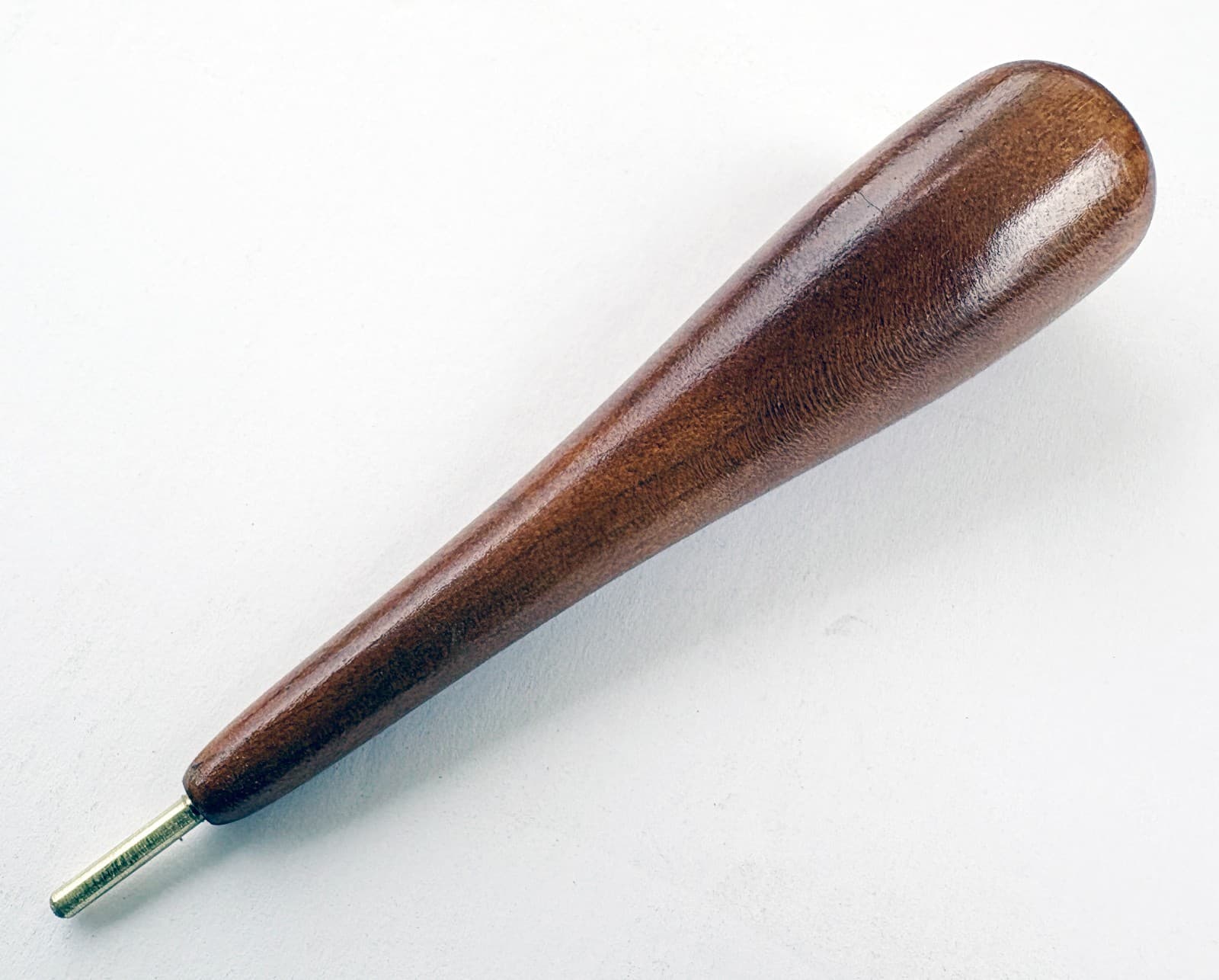 Cherry Wood Proddy Tool with 1/8" Rounded Brass Tip for Rug Making 2
