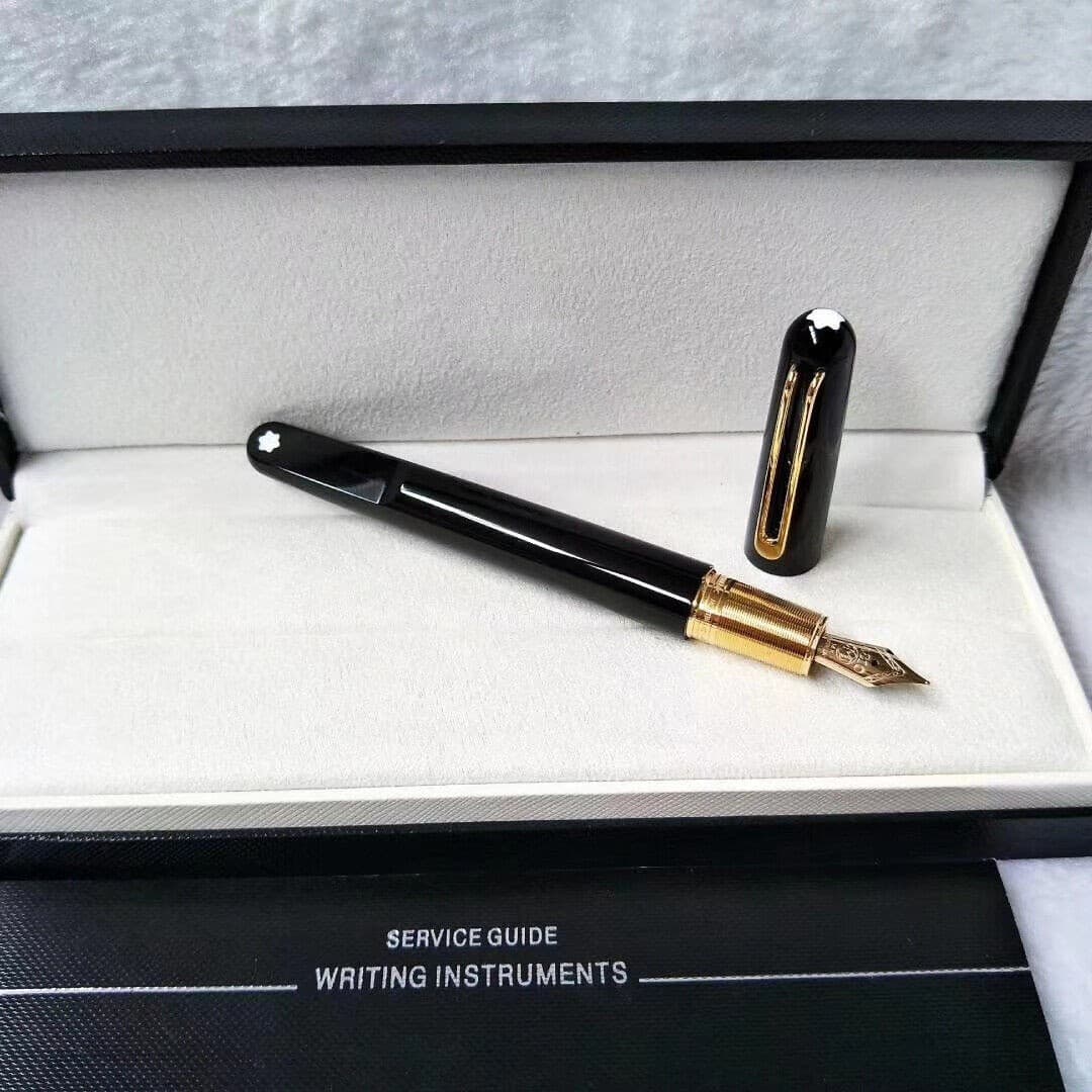 Perfect Magnetic Series Bright Black Color-Gold Clip M nib Fountain Pen No Box 3