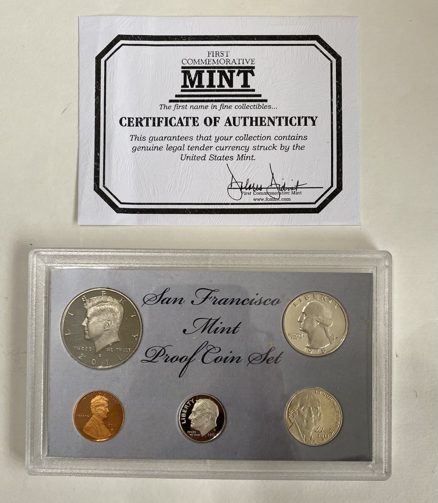 2011/1978 First Commemorative Mint San Francisco Mint Proof Coin Set