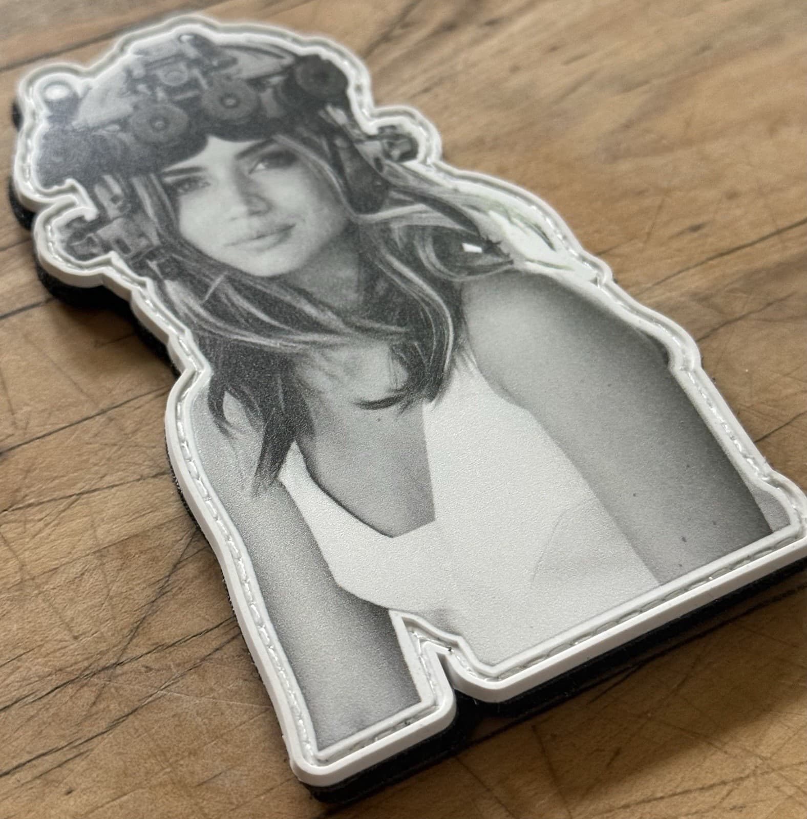 White Phosphor “Quadmami” Patch Black & White Variant 2