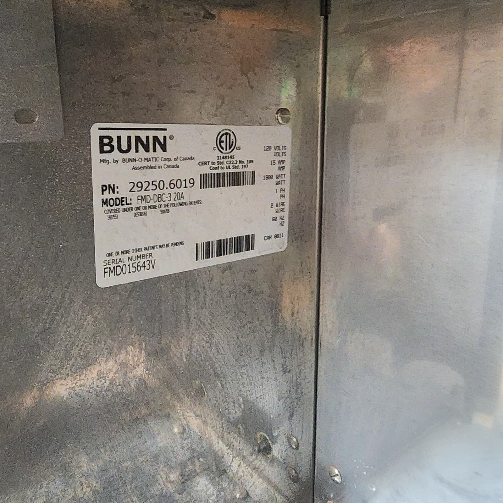 Bunn FMD-DBC-3 Hot Powdered Drink Maker 29250.6019 115V Mocha [A7F] 4